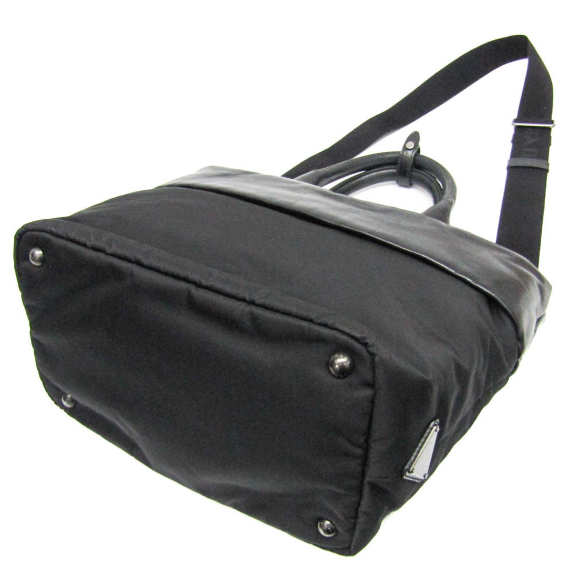 Prada Prada Convertible Double Tote Nappa Leather and Tessuto Size ONE SIZE - 2 Thumbnail