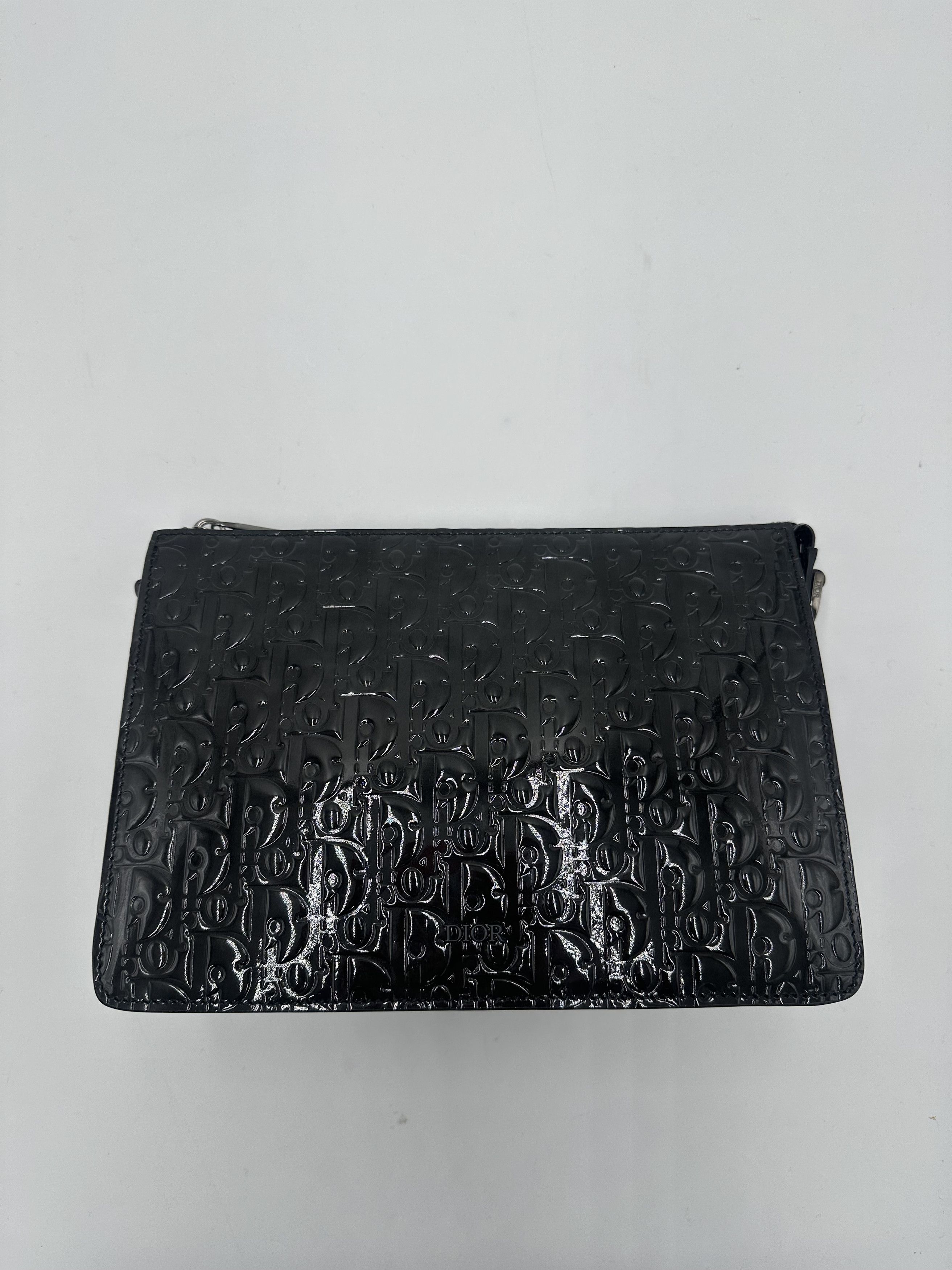 Dior Christian Dior Zip Pouch Leather Size ONE SIZE - 2 Thumbnail