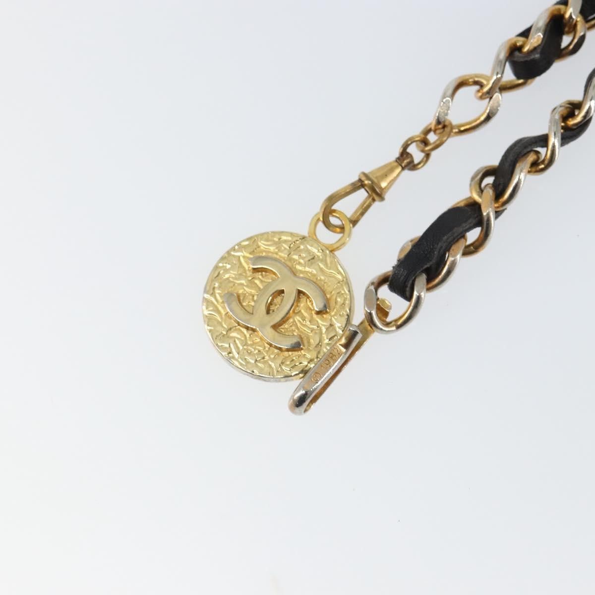 Chanel Chanel Vintage Logo Chain Belt Metal and Leather Size ONE SIZE - 3 Thumbnail