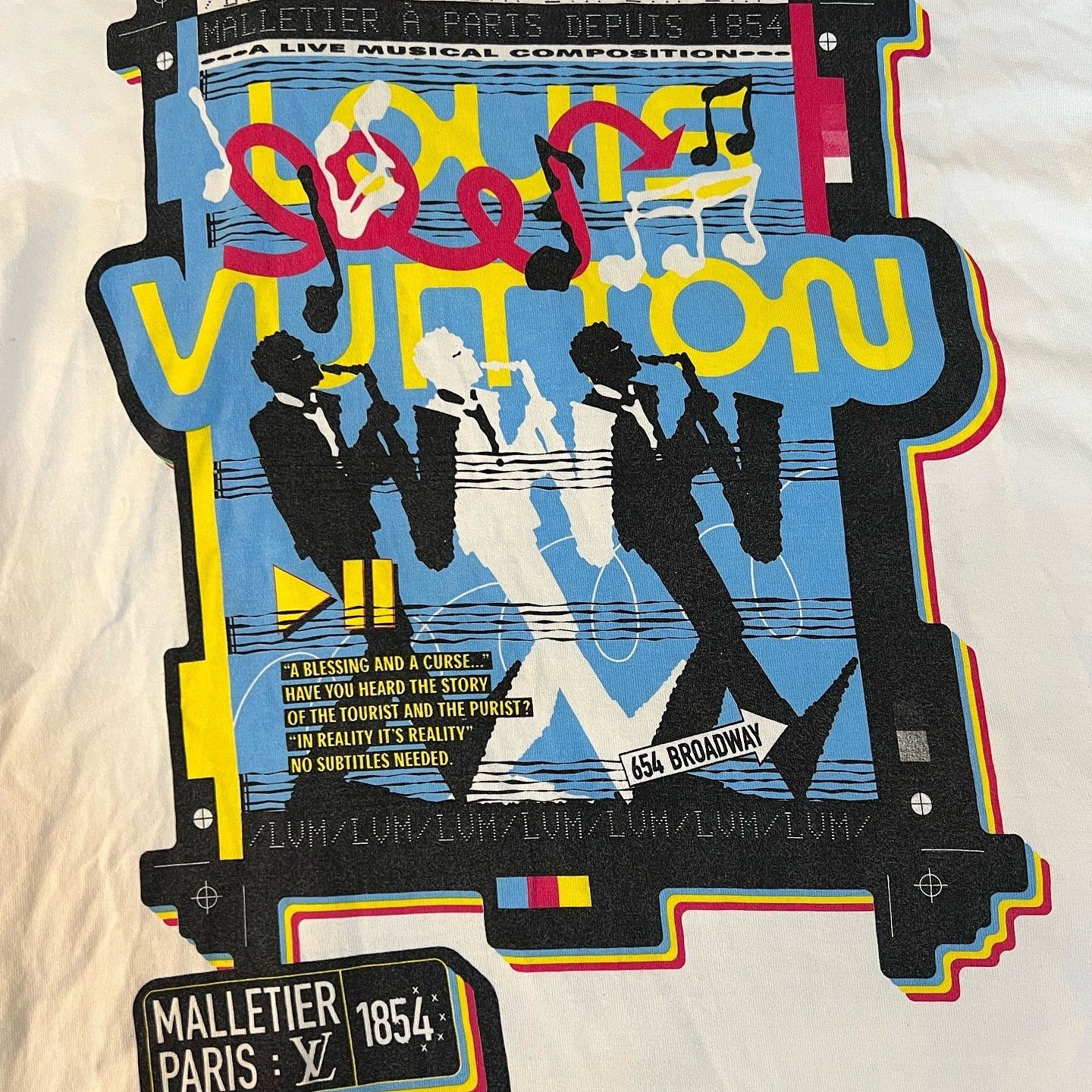 Louis Vuitton Louis Vuitton Musical Composition Print T-Shirt Size L Size US L / EU 52-54 / 3 - 11 Thumbnail