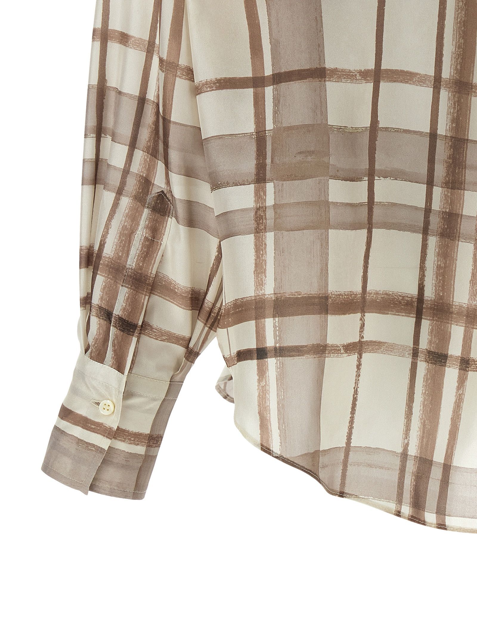 Brunello Cucinelli Silk Shirt Size XS / US 0-2 / IT 36-38 - 4 Thumbnail