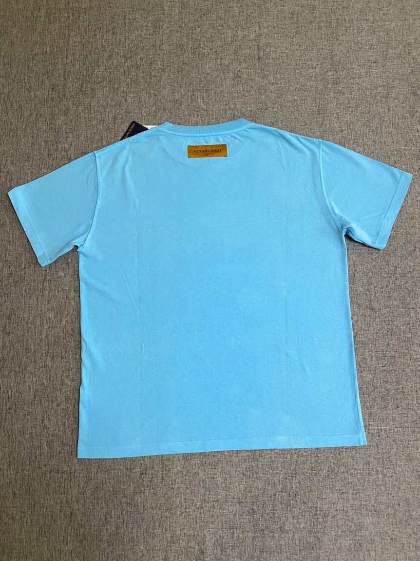 Louis Vuitton Louis Vuitton Blue Cotton T-Shirt Size L Size US L / EU 52-54 / 3 - 2 Thumbnail