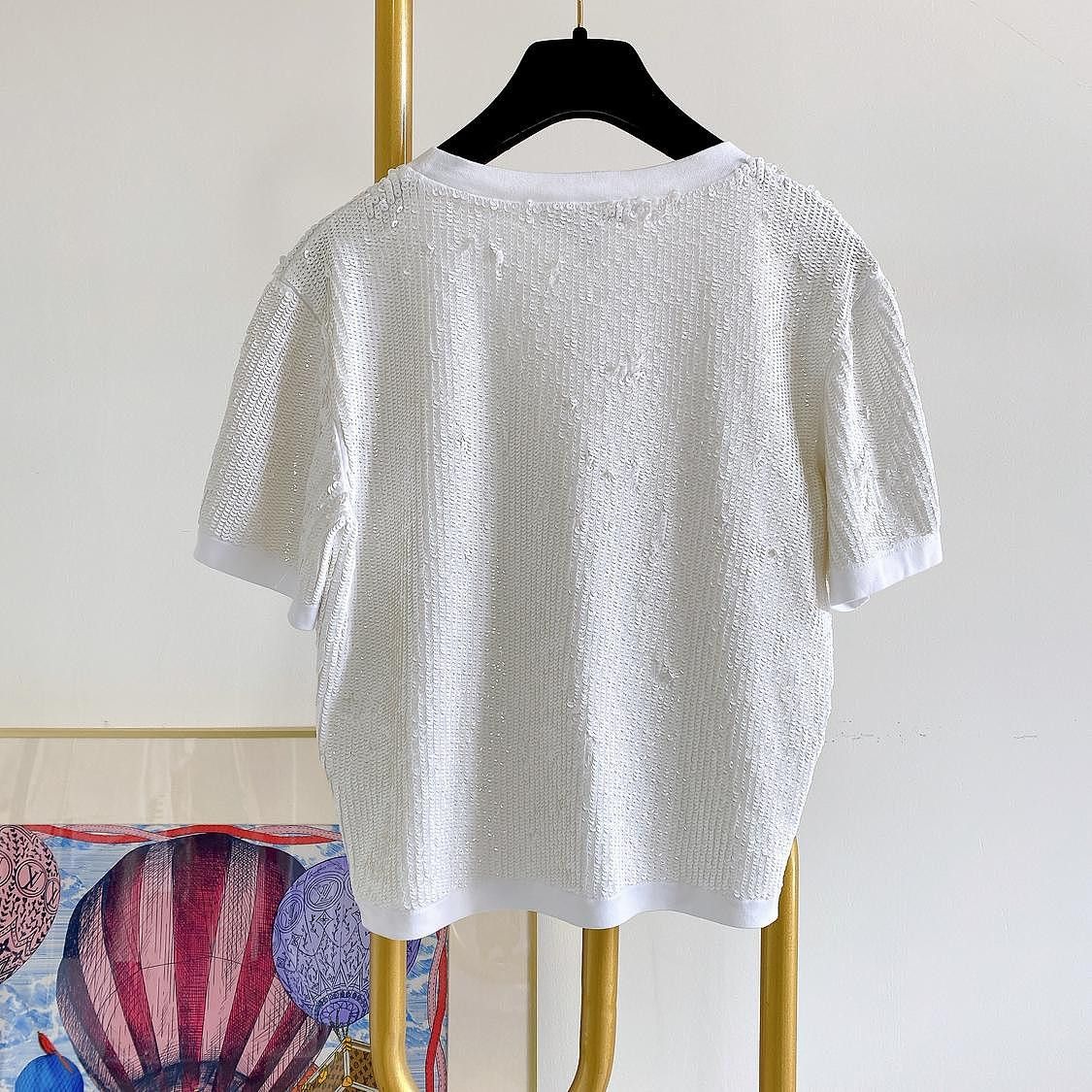Louis Vuitton Louis Vuitton Sequined Chain T-Shirt Size M Size M / US 6-8 / IT 42-44 - 2 Thumbnail
