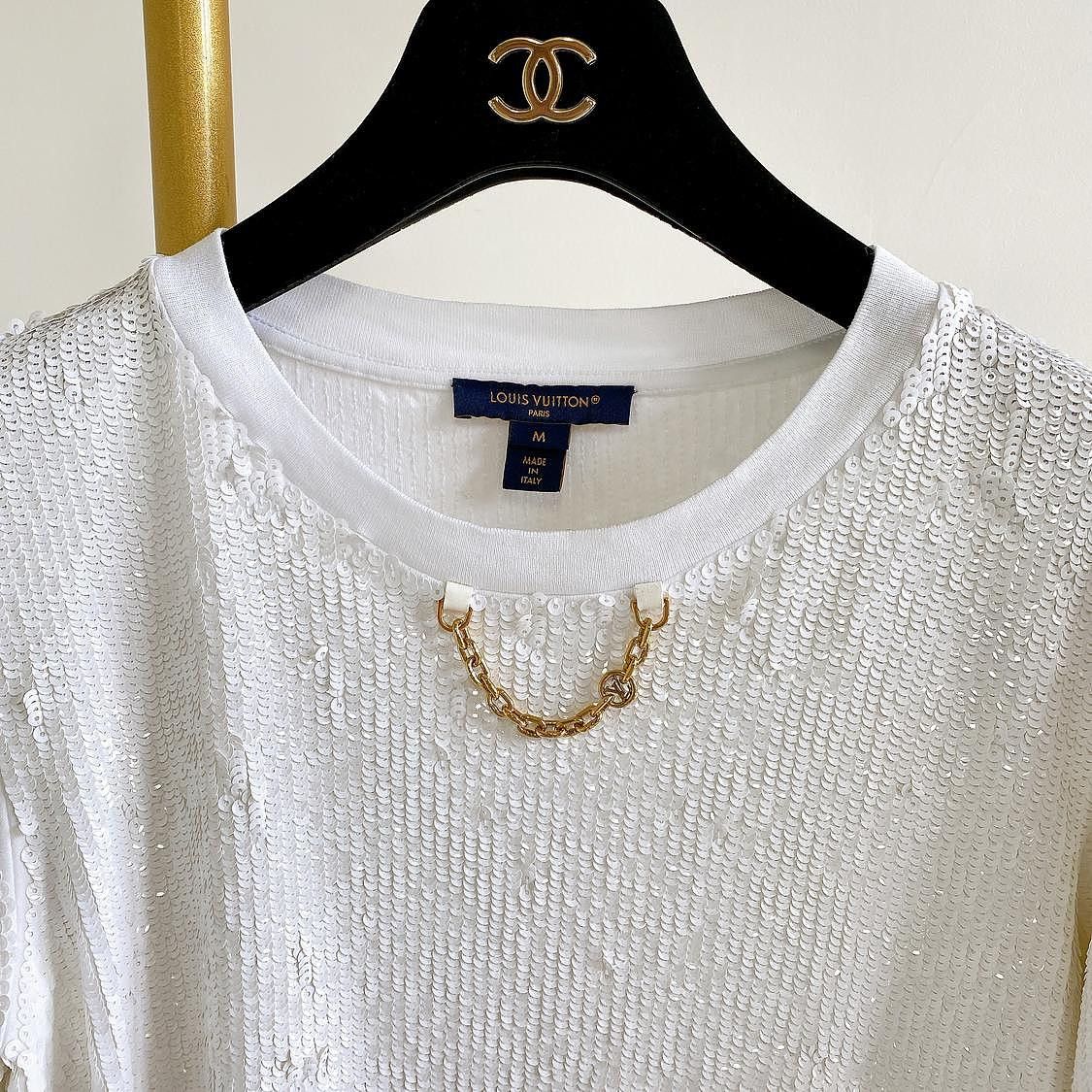 Louis Vuitton Louis Vuitton Sequined Chain T-Shirt Size M Size M / US 6-8 / IT 42-44 - 7 Thumbnail
