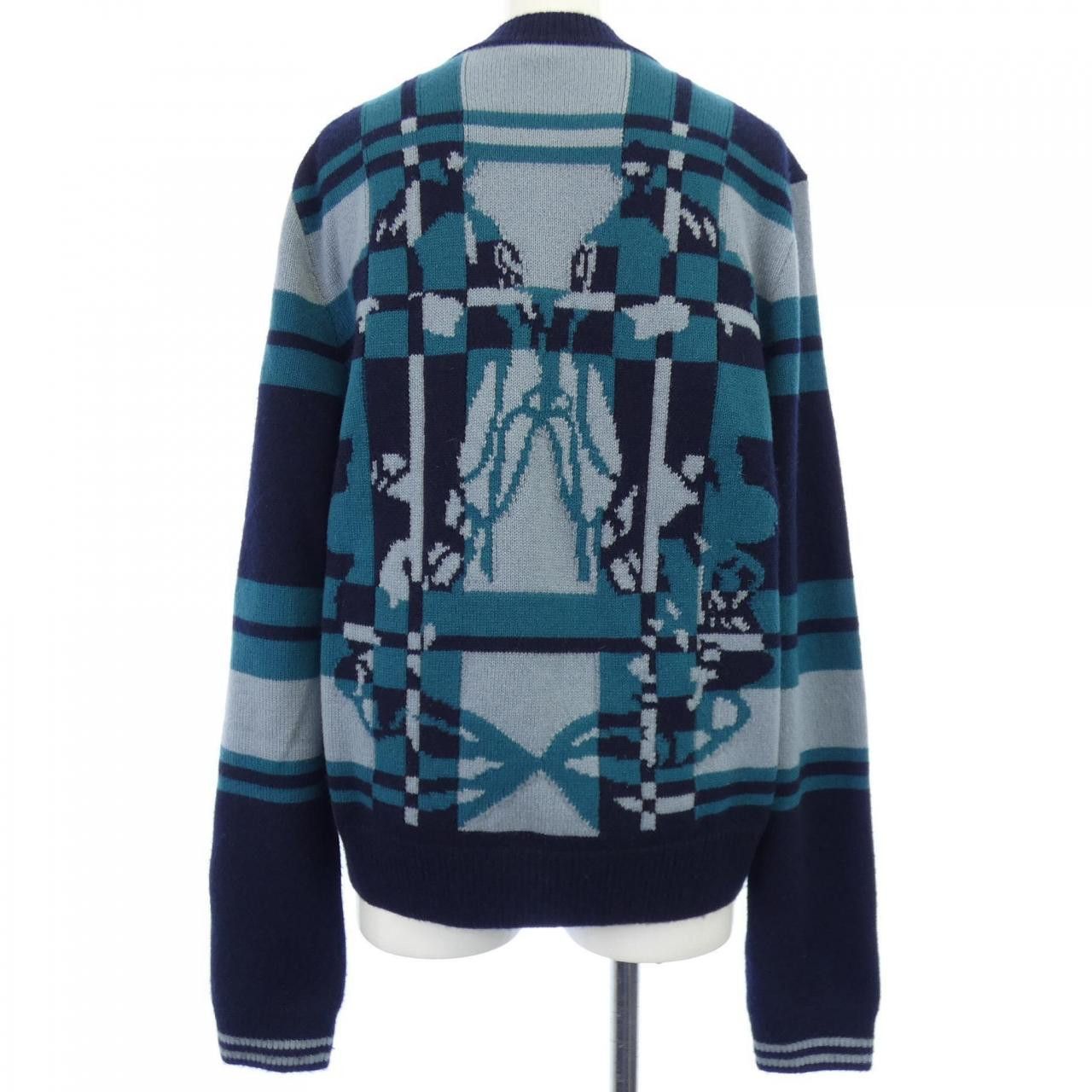 Hermes Hermes Hermes BRIDES DE GALA TARTAN Cashmere Cardigan40 Textile Tops DUTY FREE for USA Size ONE SIZE - 2 Thumbnail
