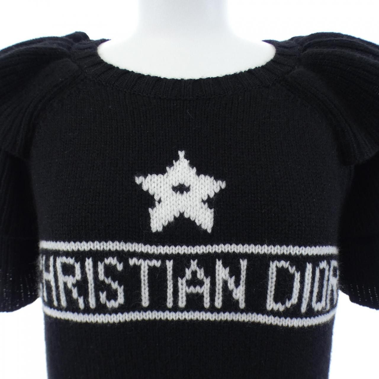 Dior Dior Christian Dior CHRISTIAN DIOR Signature Cashmere Knit Textile Tops 324S13AM003 DUTY FREE for USA Size ONE SIZE - 5 Thumbnail