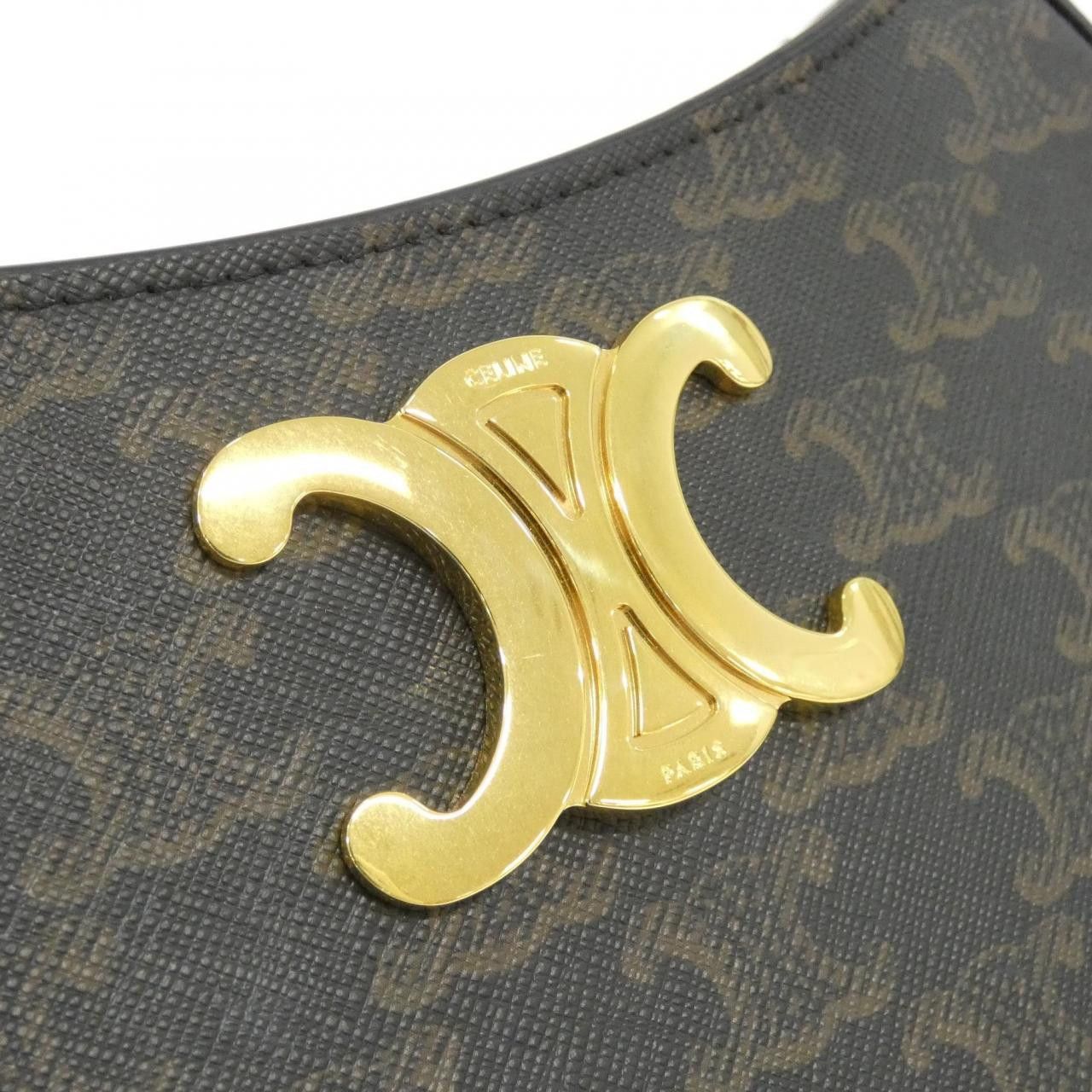 Celine Celine Celine Medium Tilly Triomphe Canvas Shoulder Bag Textile Shoulder Bag 115702CUZ DUTY FREE for USA Size ONE SIZE - 4 Thumbnail