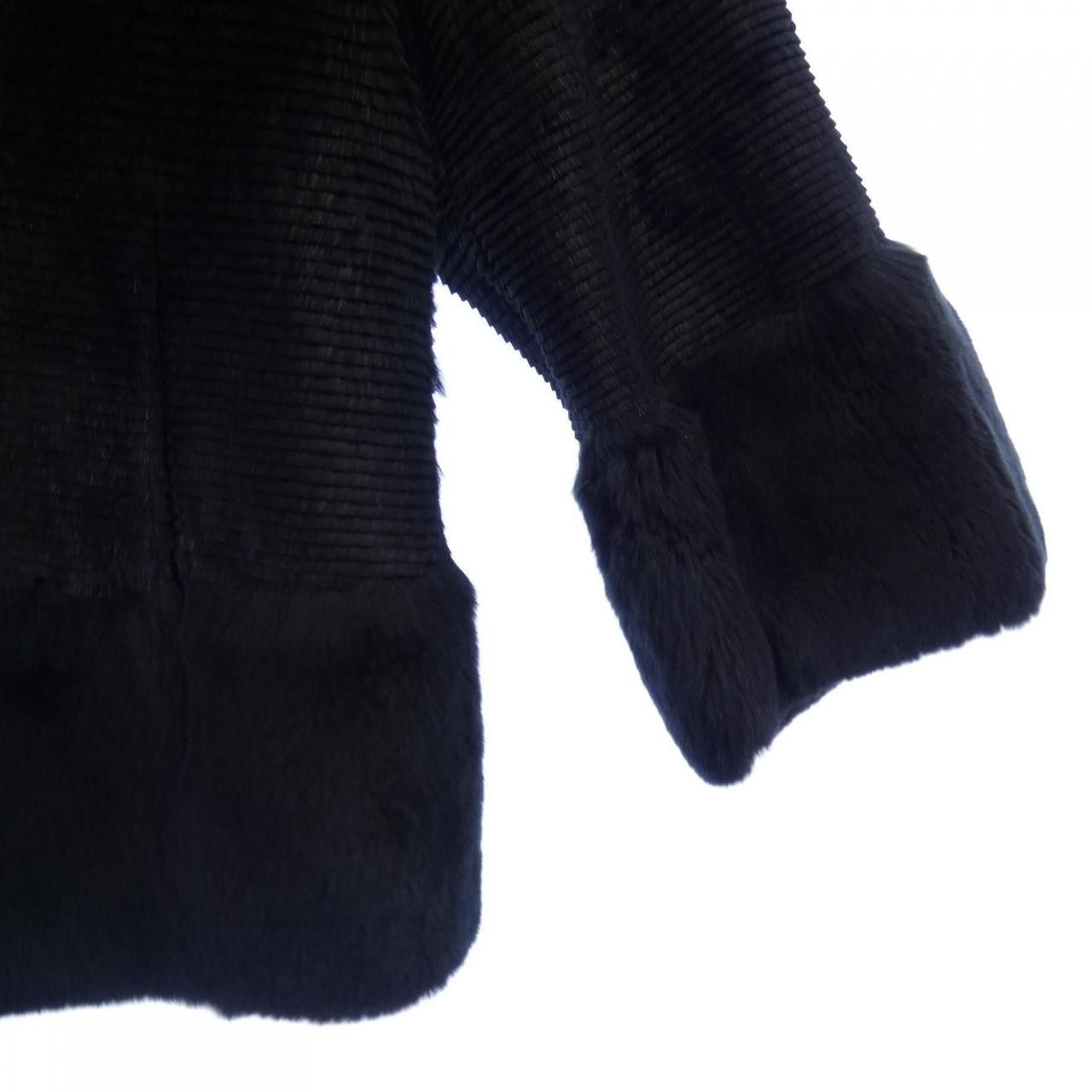 Max Mara MaxMara Max Mara STUDIO Rabbit Jacket Fur Outerwear 646601 DUTY FREE for USA Size ONE SIZE - 6 Thumbnail