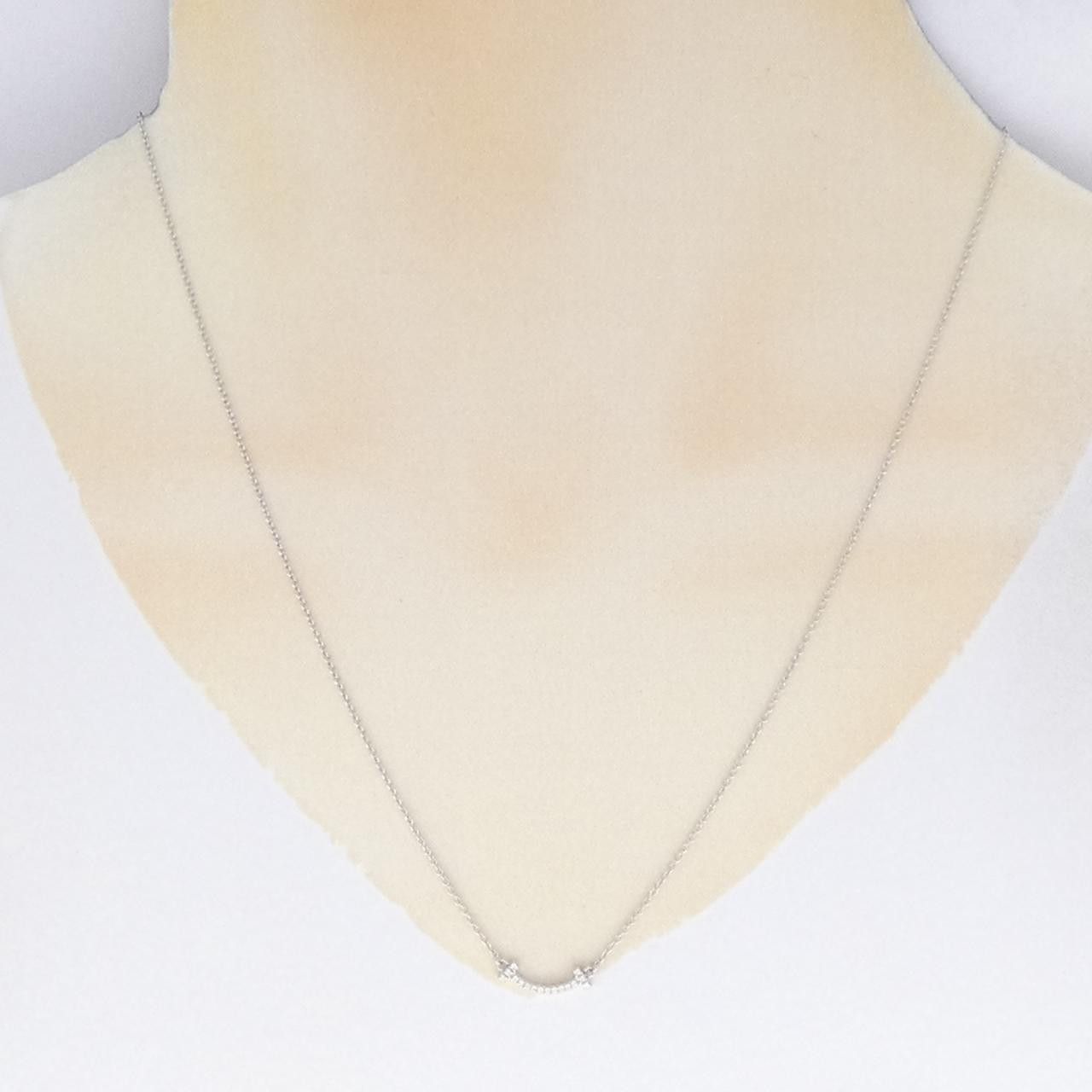 Tiffany & Co. Tiffany & Co. Tiffany T Smile Mini 750 White Gold Diamond Necklace Precious Metal Necklace DUTY FREE for USA Size ONE SIZE - 6 Thumbnail
