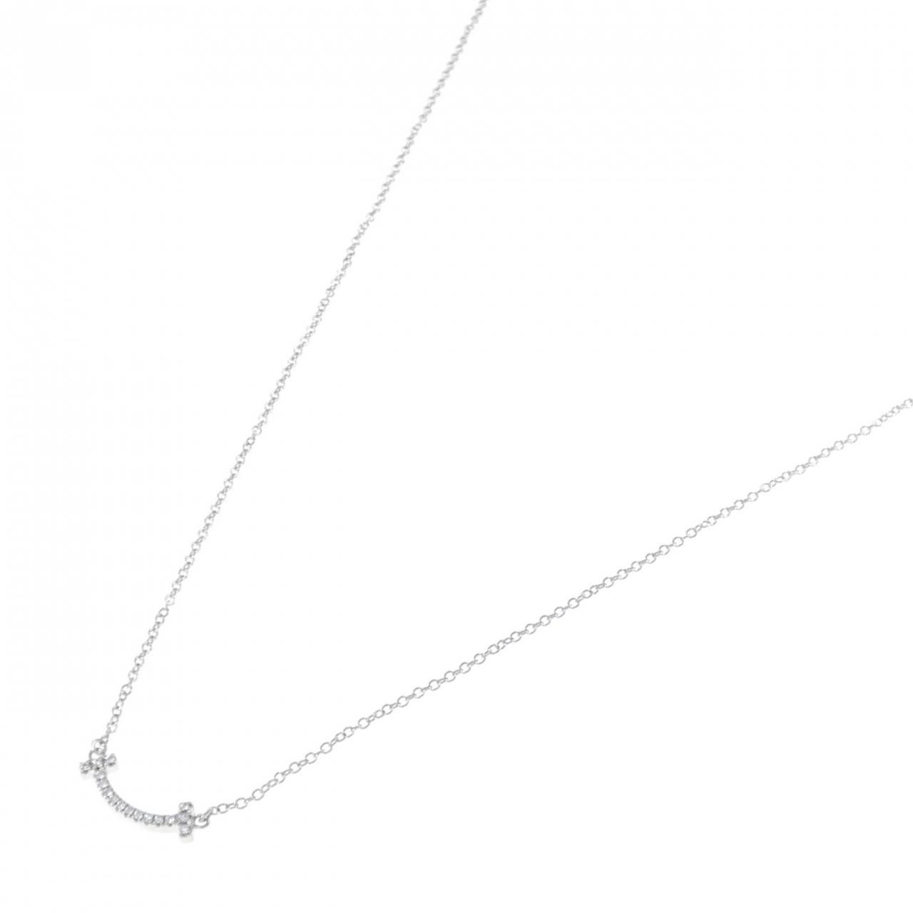 Tiffany & Co. Tiffany & Co. Tiffany T Smile Mini 750 White Gold Diamond Necklace Precious Metal Necklace DUTY FREE for USA Size ONE SIZE - 2 Thumbnail