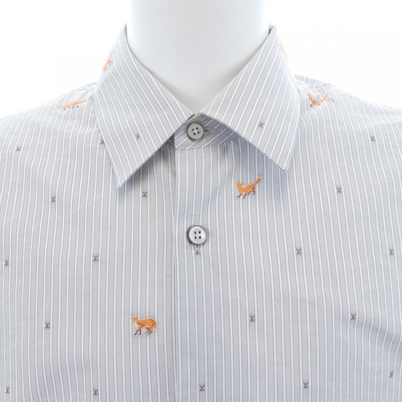 Louis Vuitton Louis Vuitton Louis Vuitton Stripe Shirt Textile Dress Shirt HUS17WCN7 DUTY FREE for USA Size ONE SIZE - 5 Thumbnail