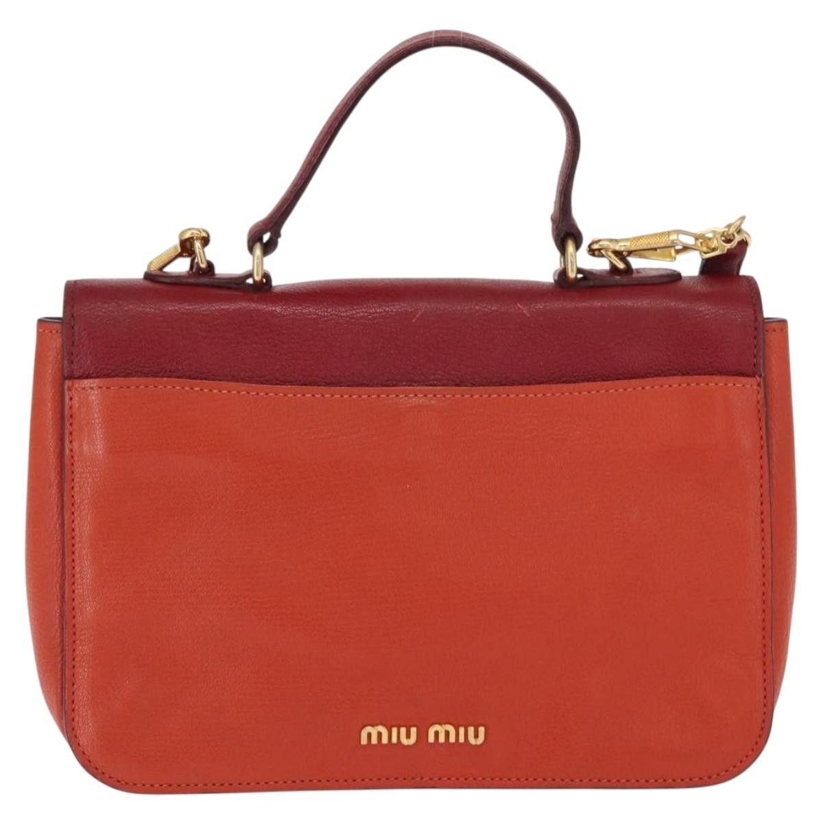 Miu Miu Miu Miu Madras Top Handle Leather Size ONE SIZE - 2 Thumbnail