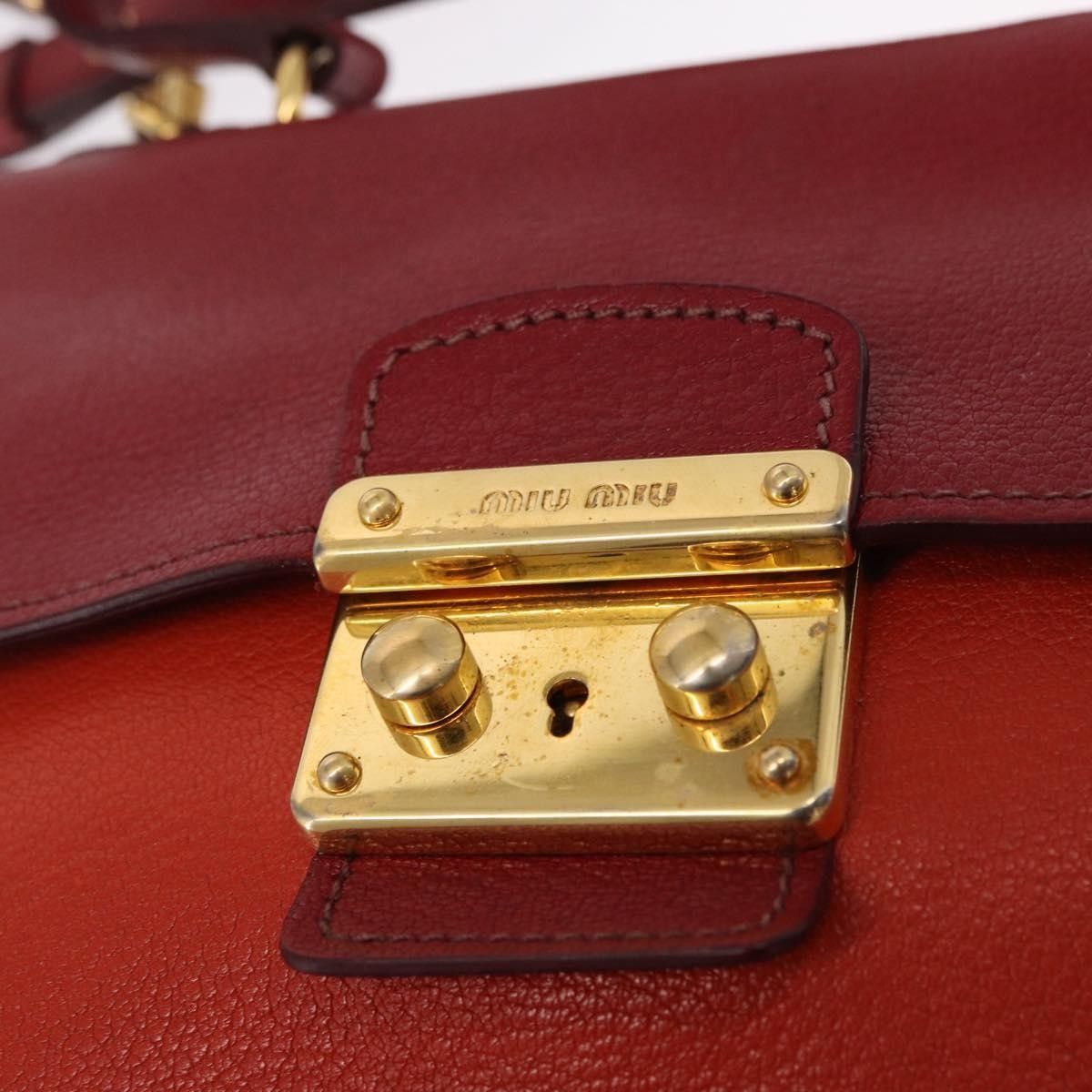 Miu Miu Miu Miu Madras Top Handle Leather Size ONE SIZE - 14 Thumbnail