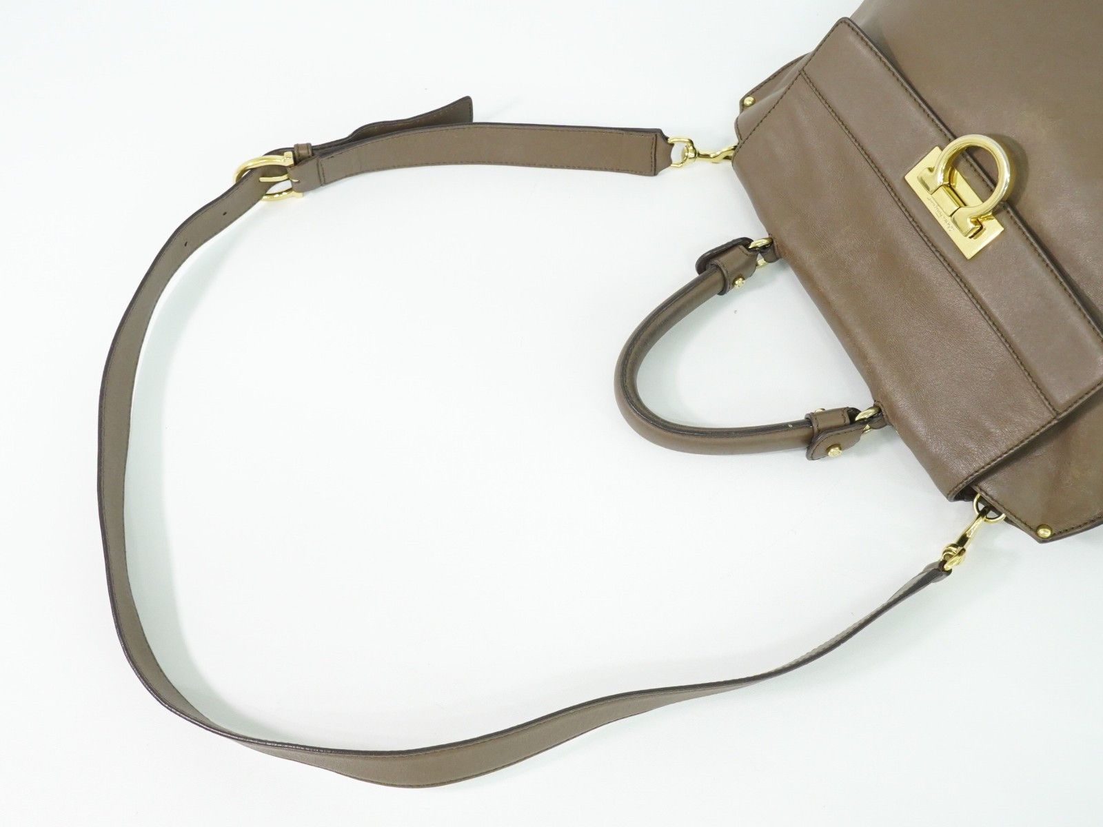 Salvatore Ferragamo Salvatore Ferragamo Sofia Satchel Smooth Leather Size ONE SIZE - 6 Thumbnail