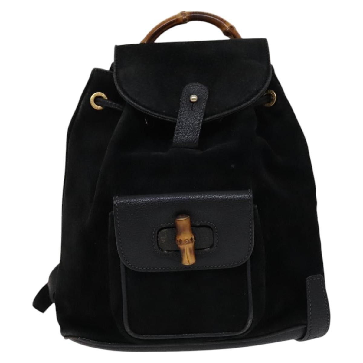 Gucci Gucci Gucci bamboo backpack daim Size ONE SIZE - 13 Thumbnail
