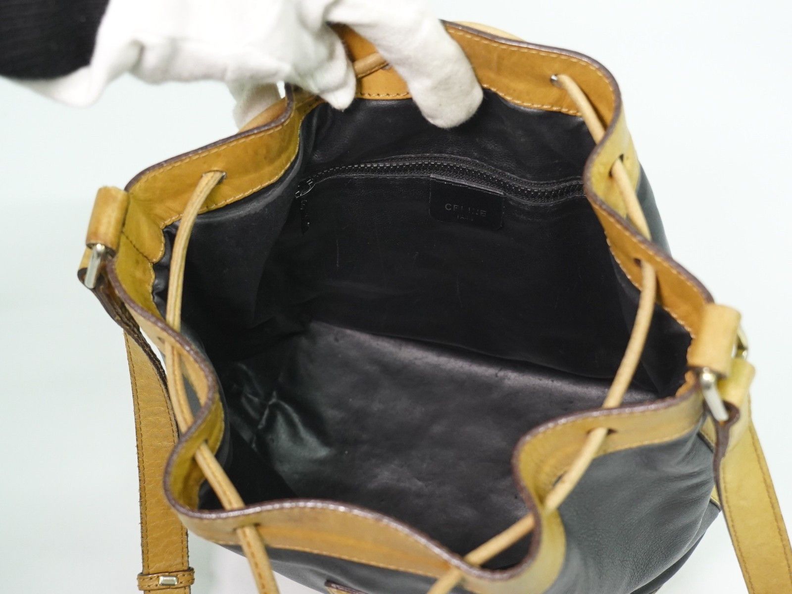 Celine Celine Bucket sangle black and brown leather Size ONE SIZE - 3 Thumbnail