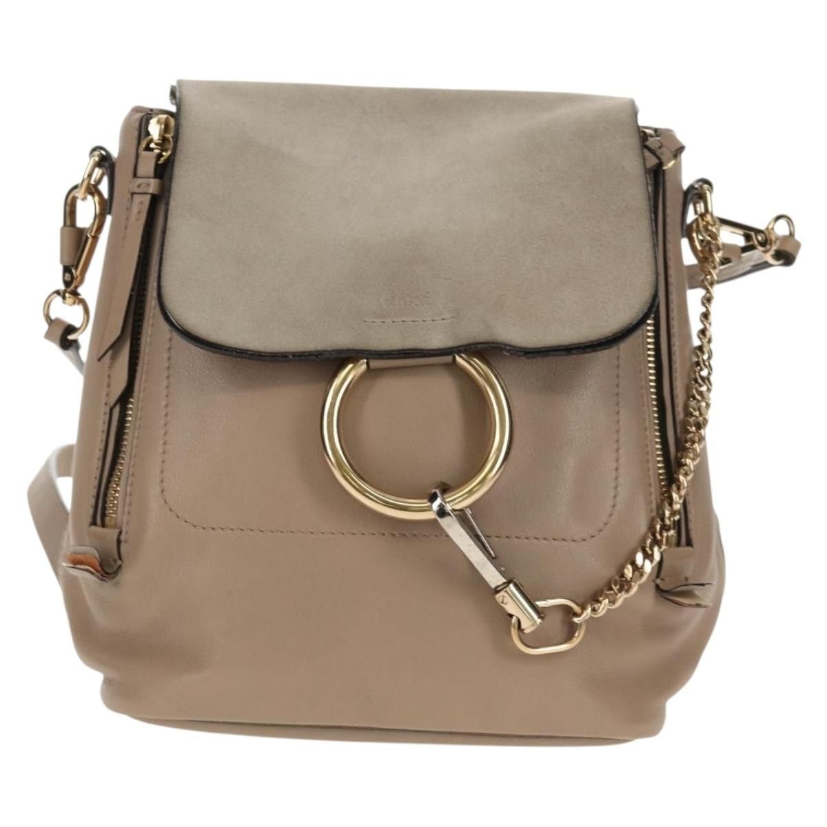 Chloe Chloe Faye Backpack Leather and Suede Size ONE SIZE - 17 Thumbnail