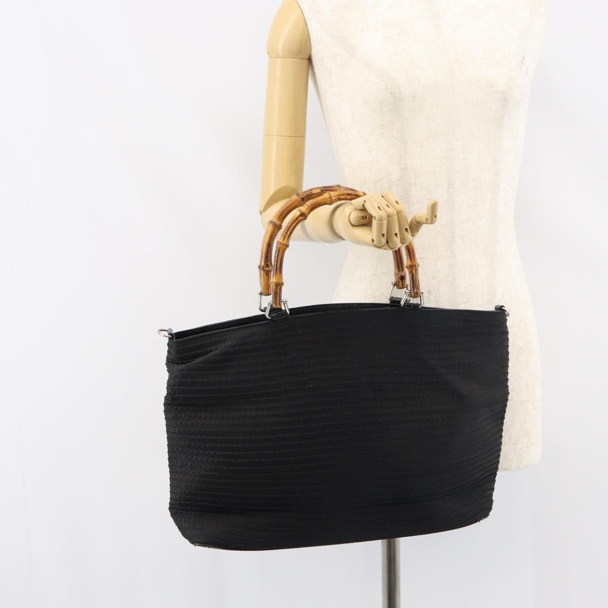 Gucci Gucci Vintage Bamboo Handle Nylon Size ONE SIZE - 13 Thumbnail