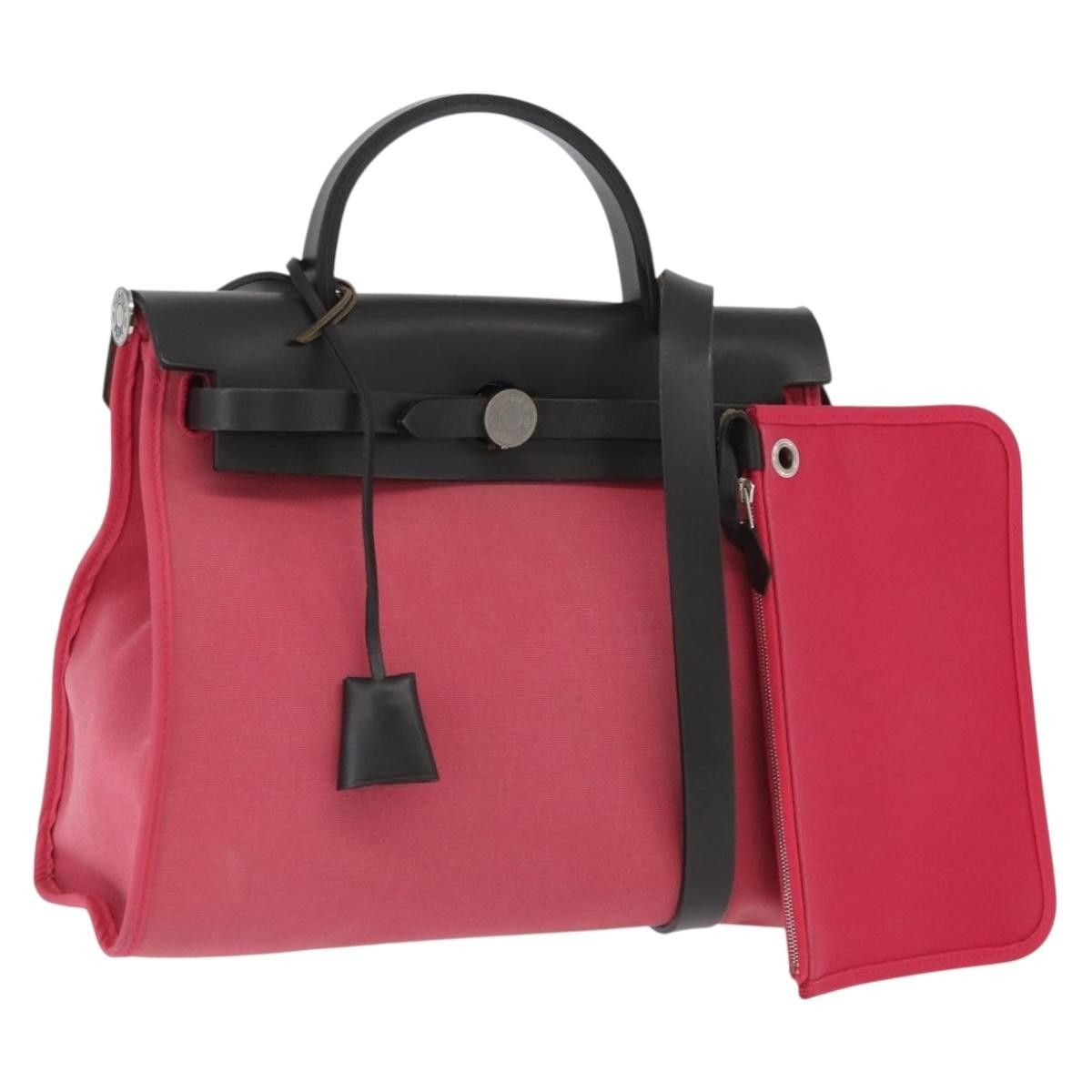 Hermes Hermes Herbag Zip Leather and Toile Size ONE SIZE - 15 Thumbnail