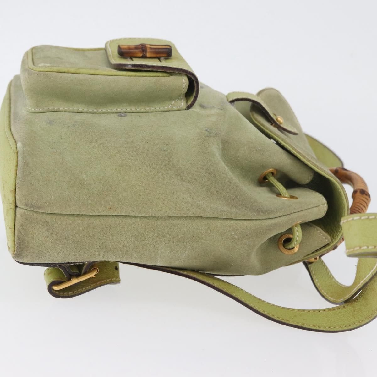 Gucci Gucci Gucci bamboo backpack daim Size ONE SIZE - 3 Thumbnail