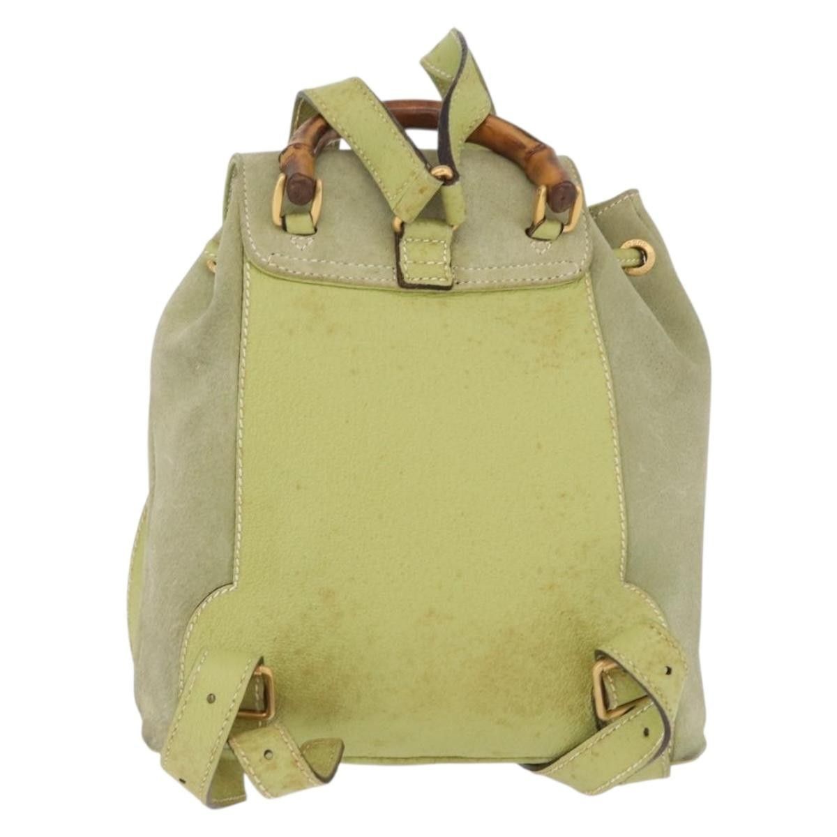 Gucci Gucci Gucci bamboo backpack daim Size ONE SIZE - 2 Thumbnail