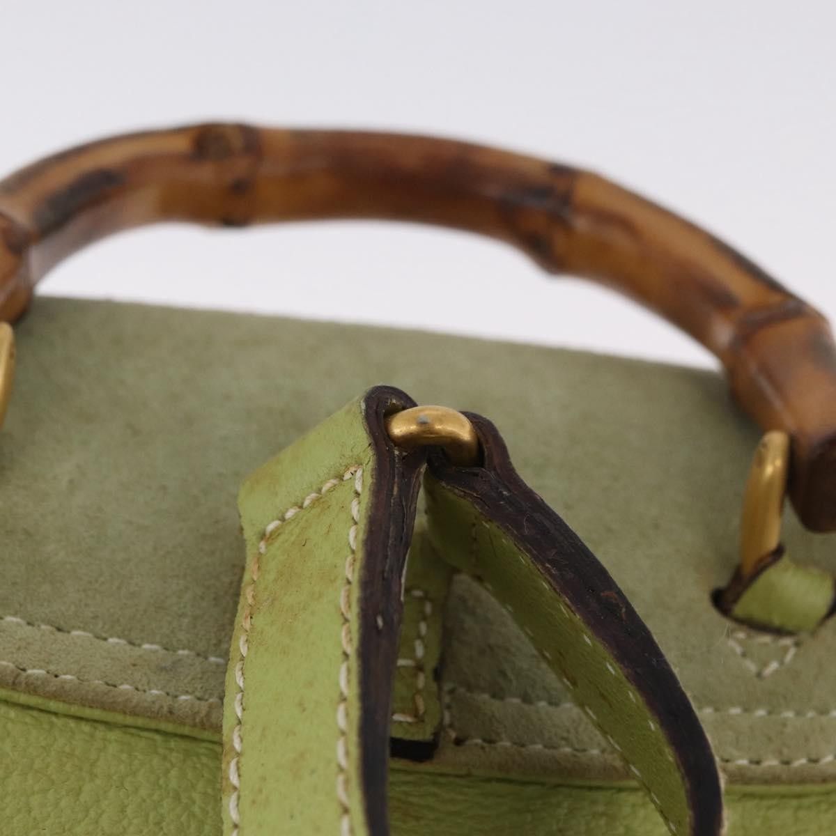 Gucci Gucci Gucci bamboo backpack daim Size ONE SIZE - 12 Thumbnail