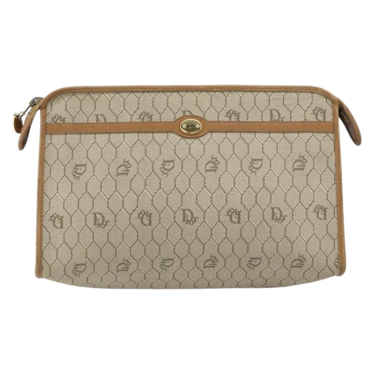 Dior Christian Dior Vintage Honeycomb Zip Canvas and Leather Size ONE SIZE - 17 Thumbnail