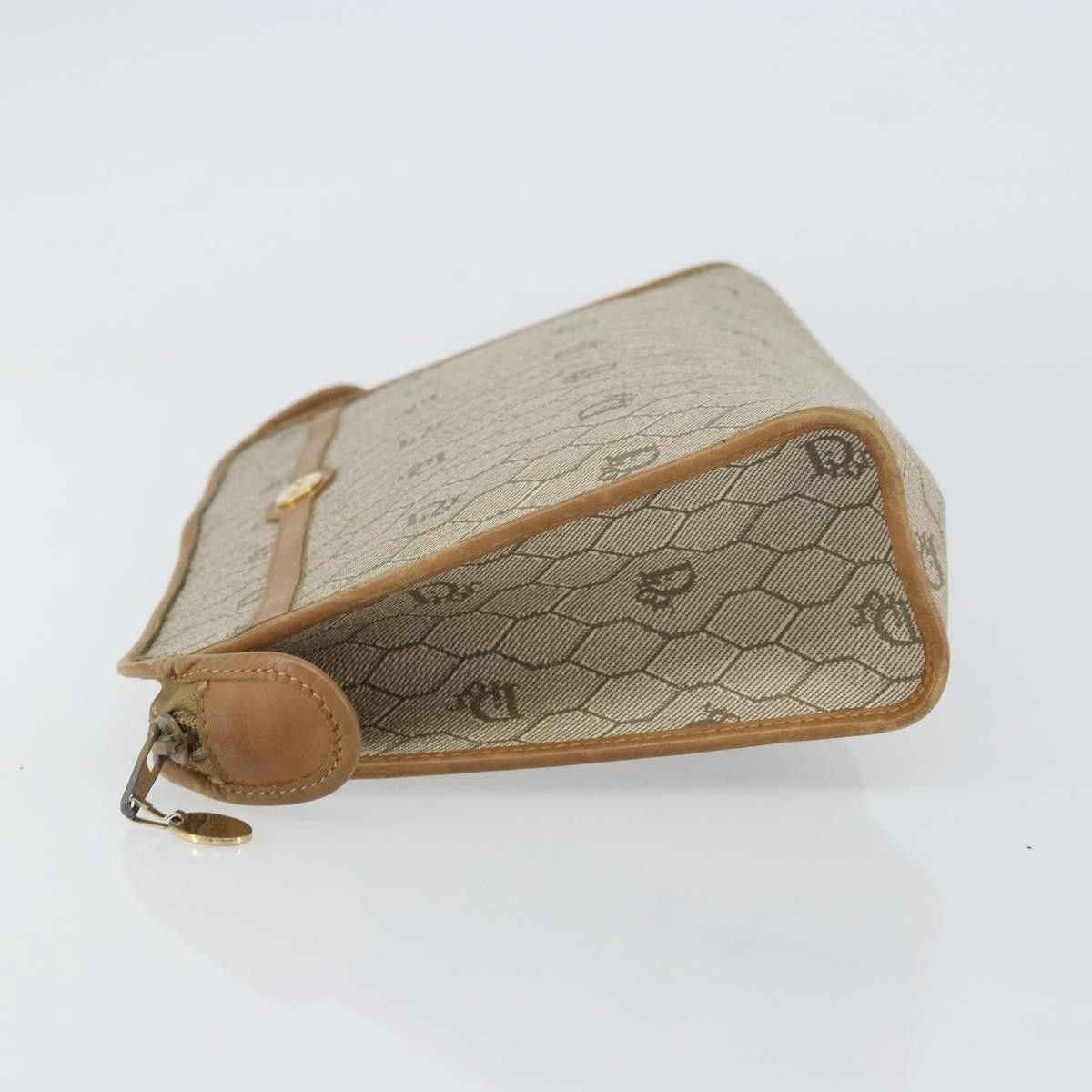 Dior Christian Dior Vintage Honeycomb Zip Canvas and Leather Size ONE SIZE - 4 Thumbnail