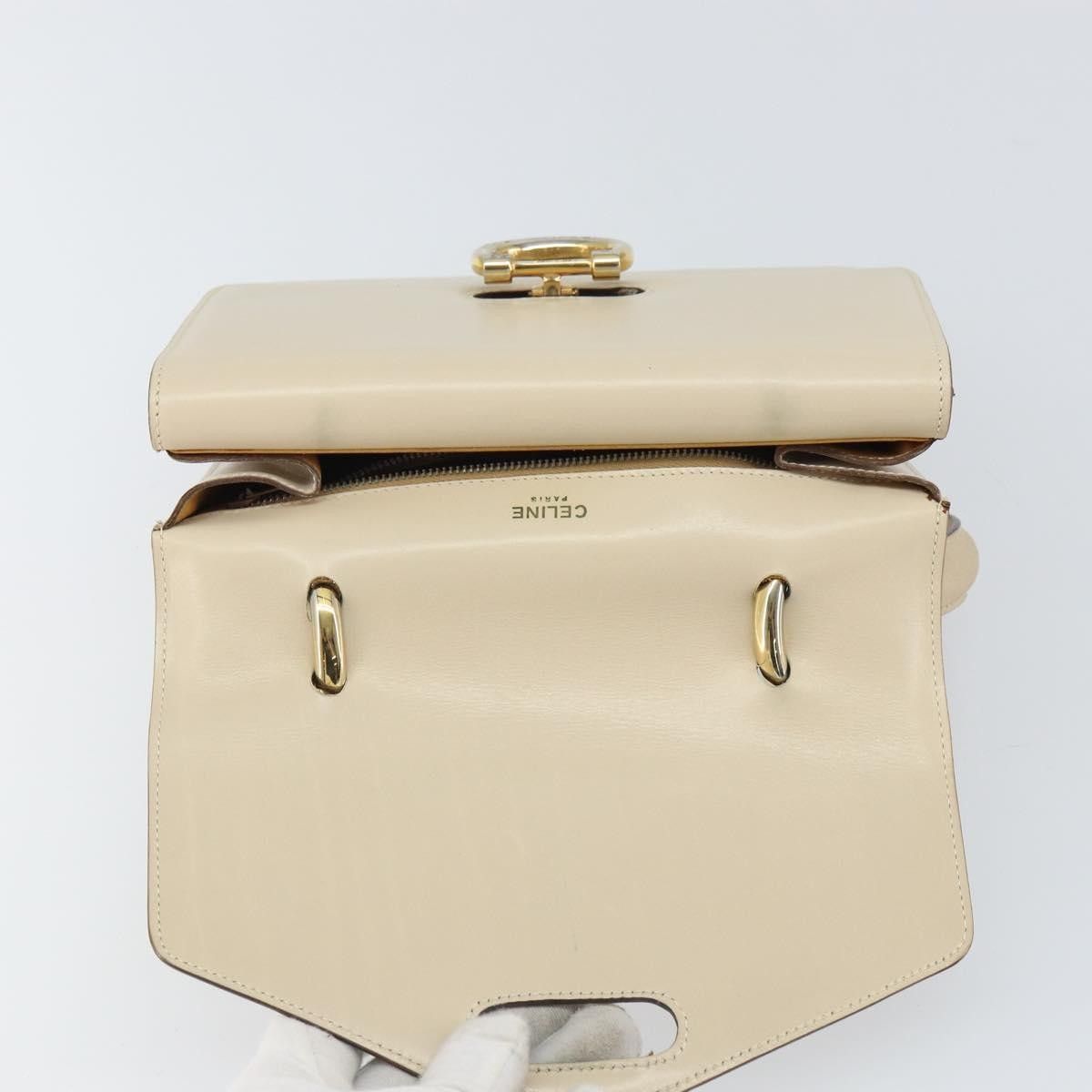 Celine Celine Vintage Top Handle Glazed Leather Size ONE SIZE - 17 Thumbnail