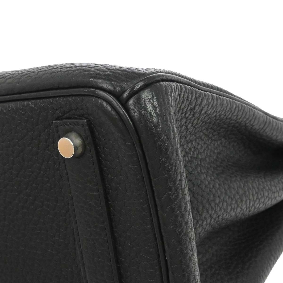 Hermes Hermes HAC Birkin Black Fjord with Palladium Hardware Size ONE SIZE - 7 Thumbnail