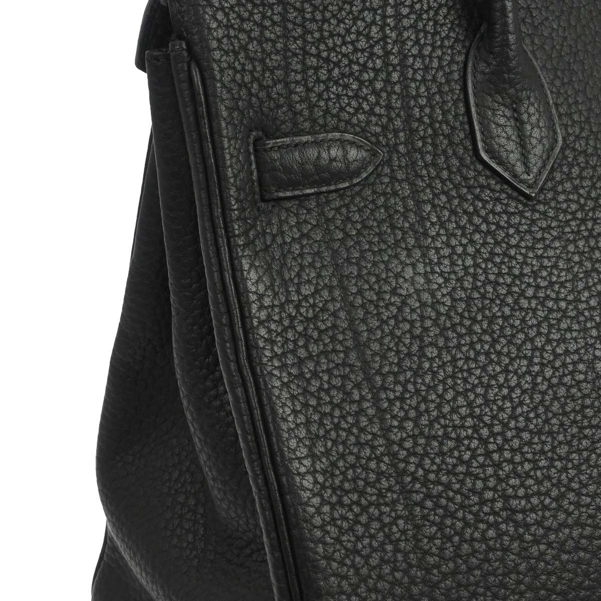 Hermes Hermes HAC Birkin Black Fjord with Palladium Hardware Size ONE SIZE - 3 Thumbnail