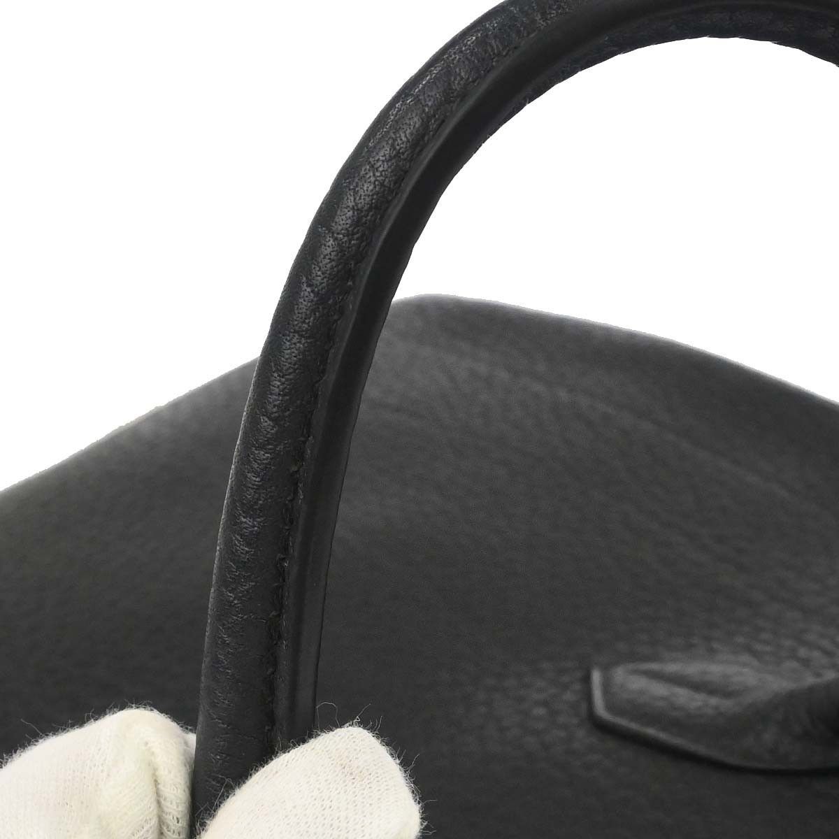 Hermes Hermes HAC Birkin Black Fjord with Palladium Hardware Size ONE SIZE - 10 Thumbnail