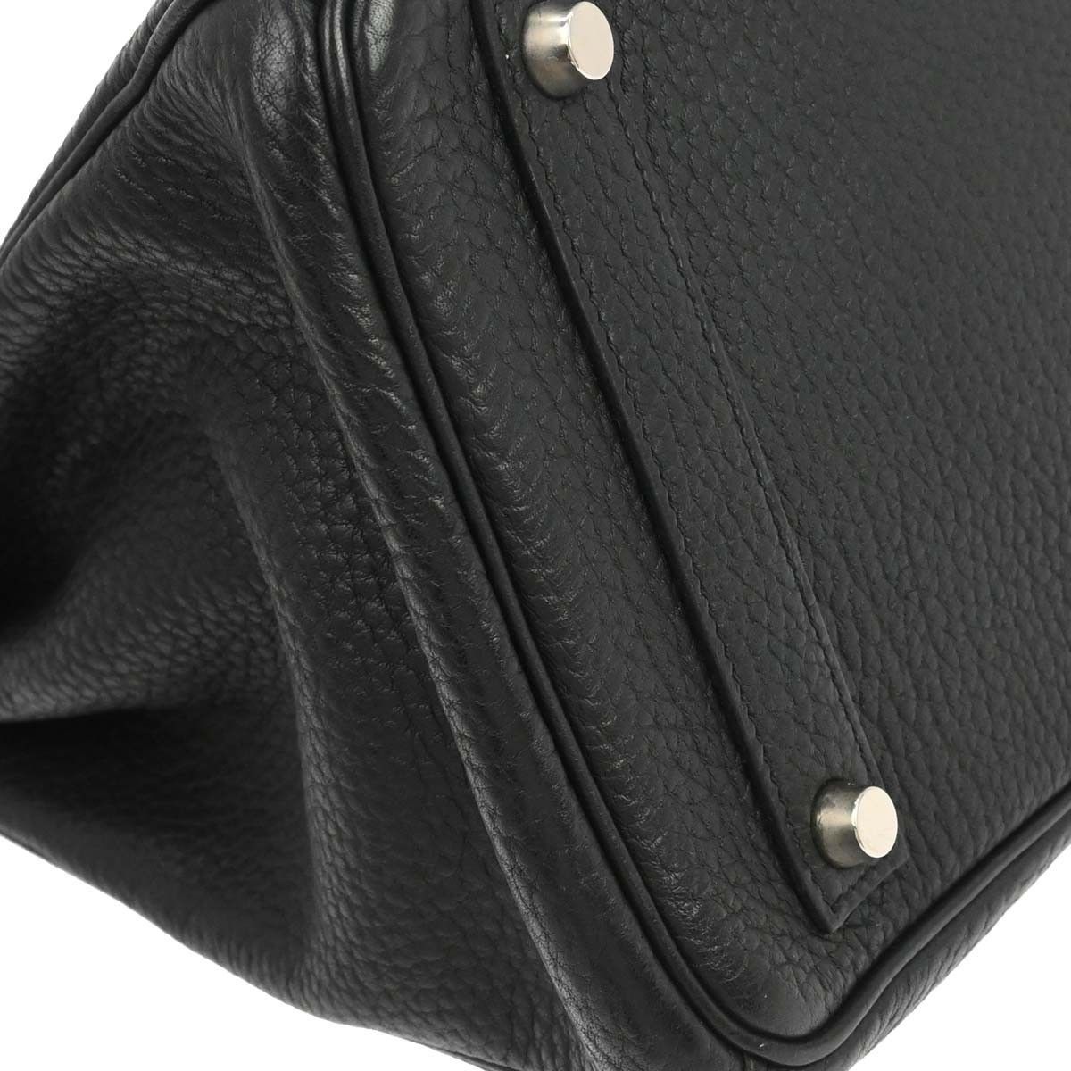 Hermes Hermes HAC Birkin Black Fjord with Palladium Hardware Size ONE SIZE - 4 Thumbnail