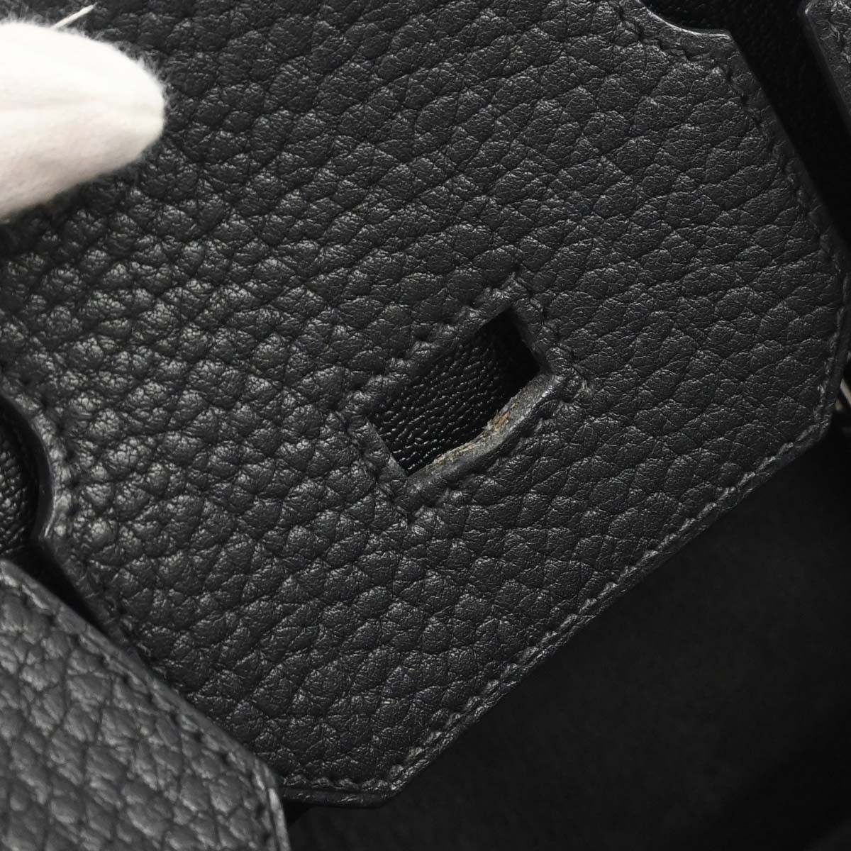 Hermes Hermes HAC Birkin Black Fjord with Palladium Hardware Size ONE SIZE - 12 Thumbnail