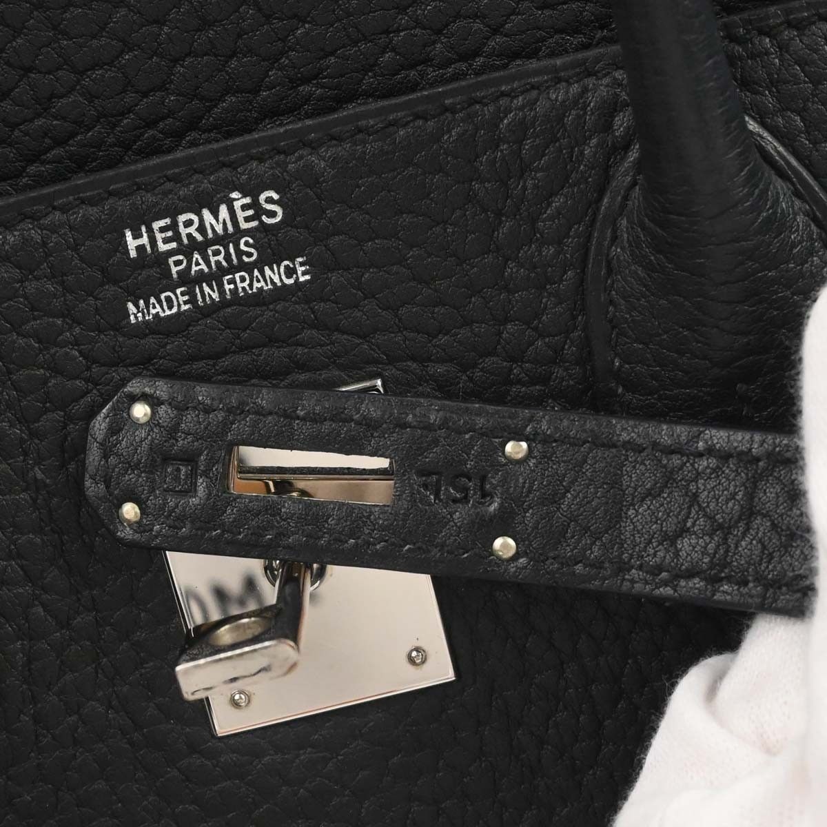 Hermes Hermes HAC Birkin Black Fjord with Palladium Hardware Size ONE SIZE - 19 Thumbnail
