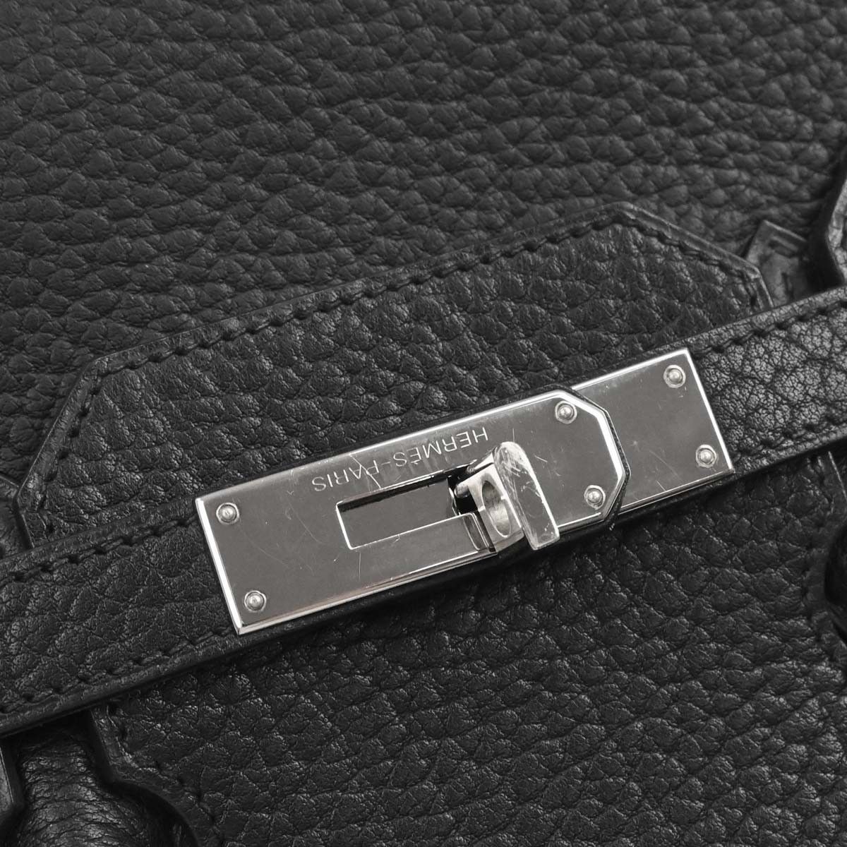 Hermes Hermes HAC Birkin Black Fjord with Palladium Hardware Size ONE SIZE - 11 Thumbnail