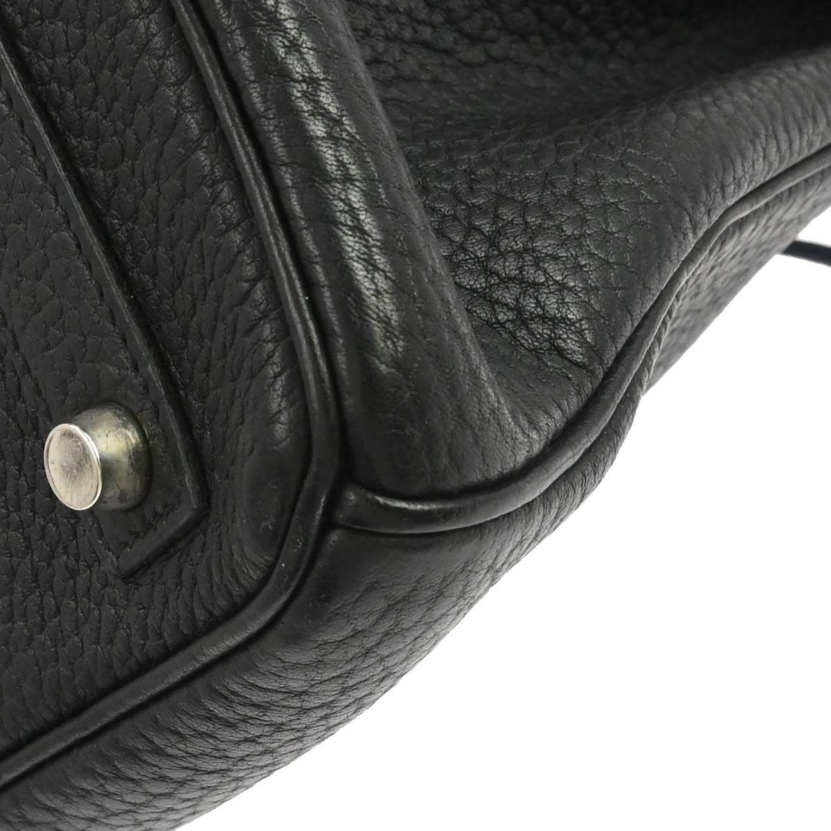 Hermes Hermes HAC Birkin Black Fjord with Palladium Hardware Size ONE SIZE - 8 Thumbnail