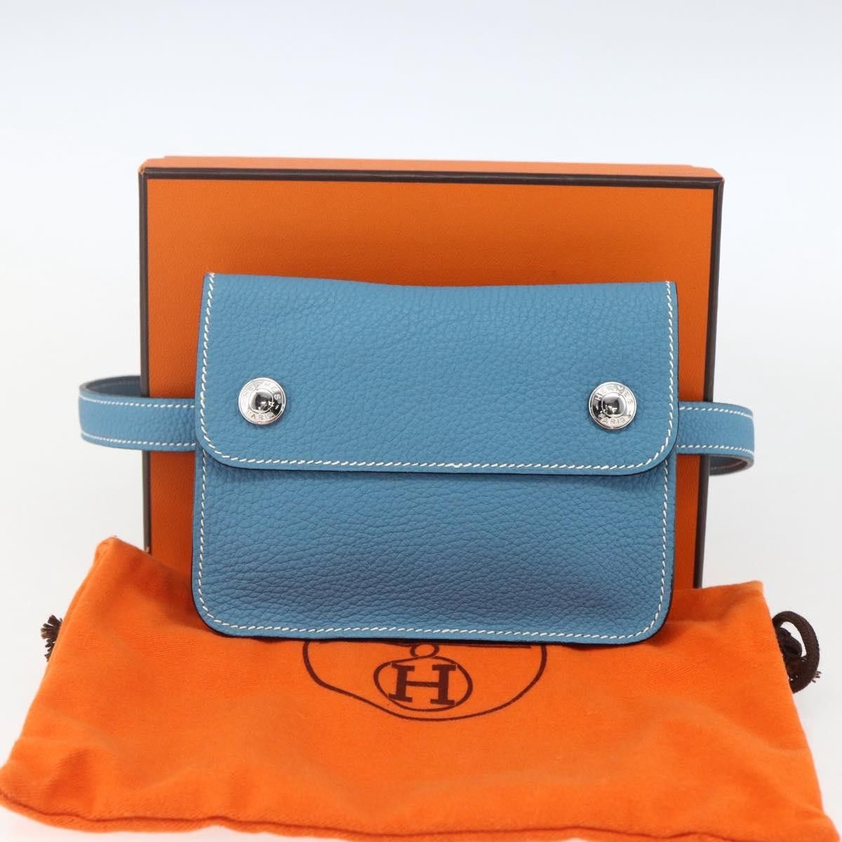 Hermes Hermes Pochette Green Waist Bag Leather Size ONE SIZE - 13 Thumbnail