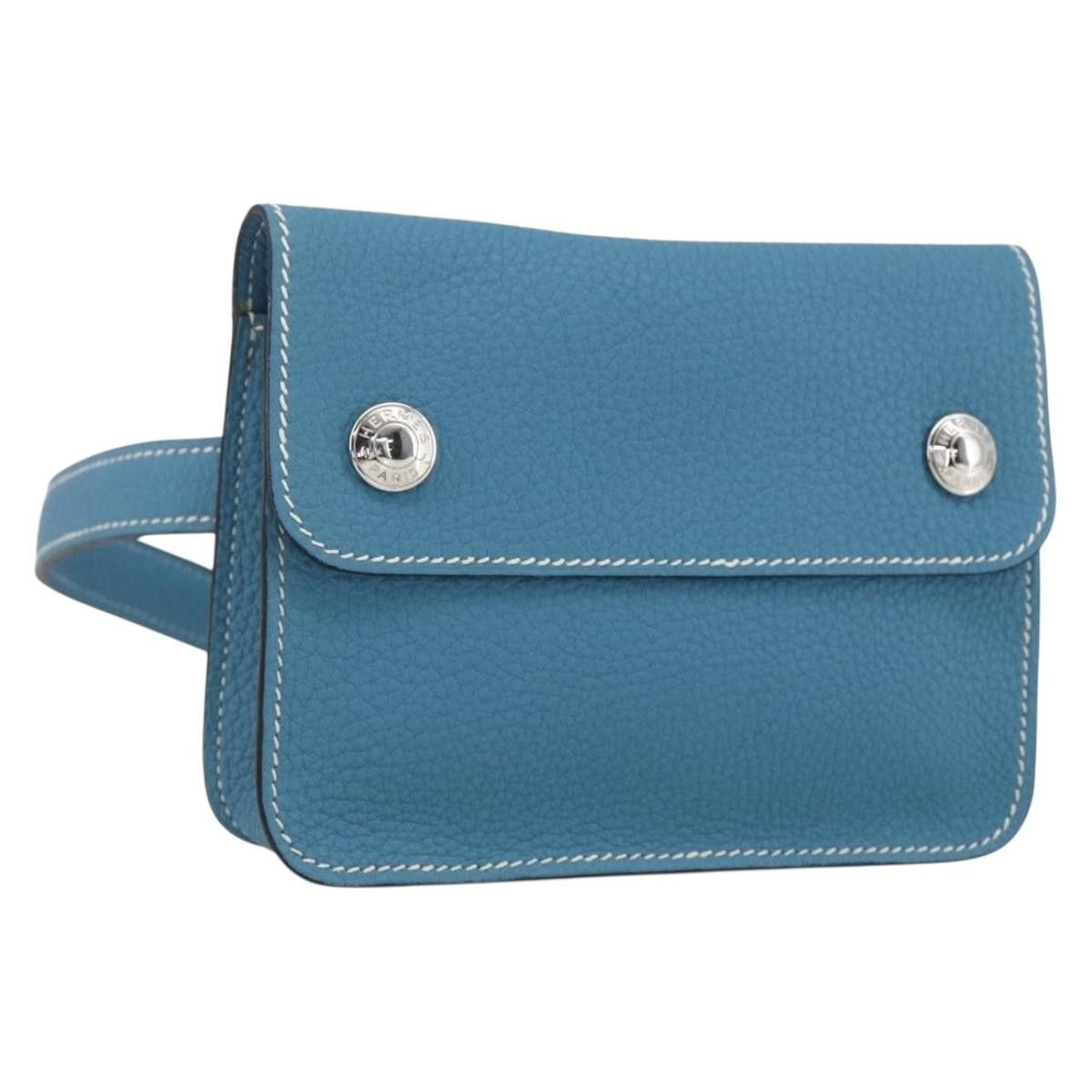 Hermes Hermes Pochette Green Waist Bag Leather Size ONE SIZE - 14 Thumbnail