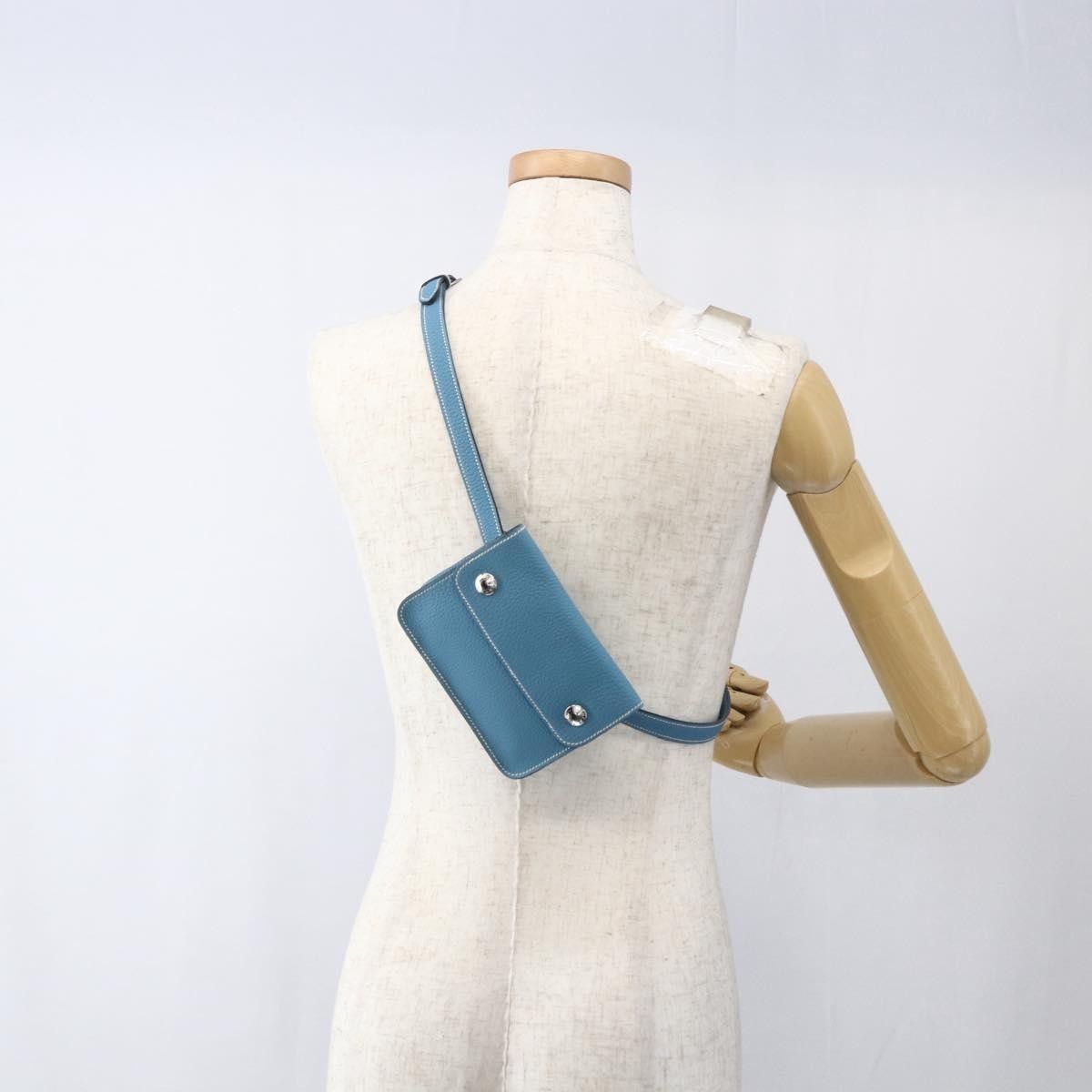 Hermes Hermes Pochette Green Waist Bag Leather Size ONE SIZE - 15 Thumbnail