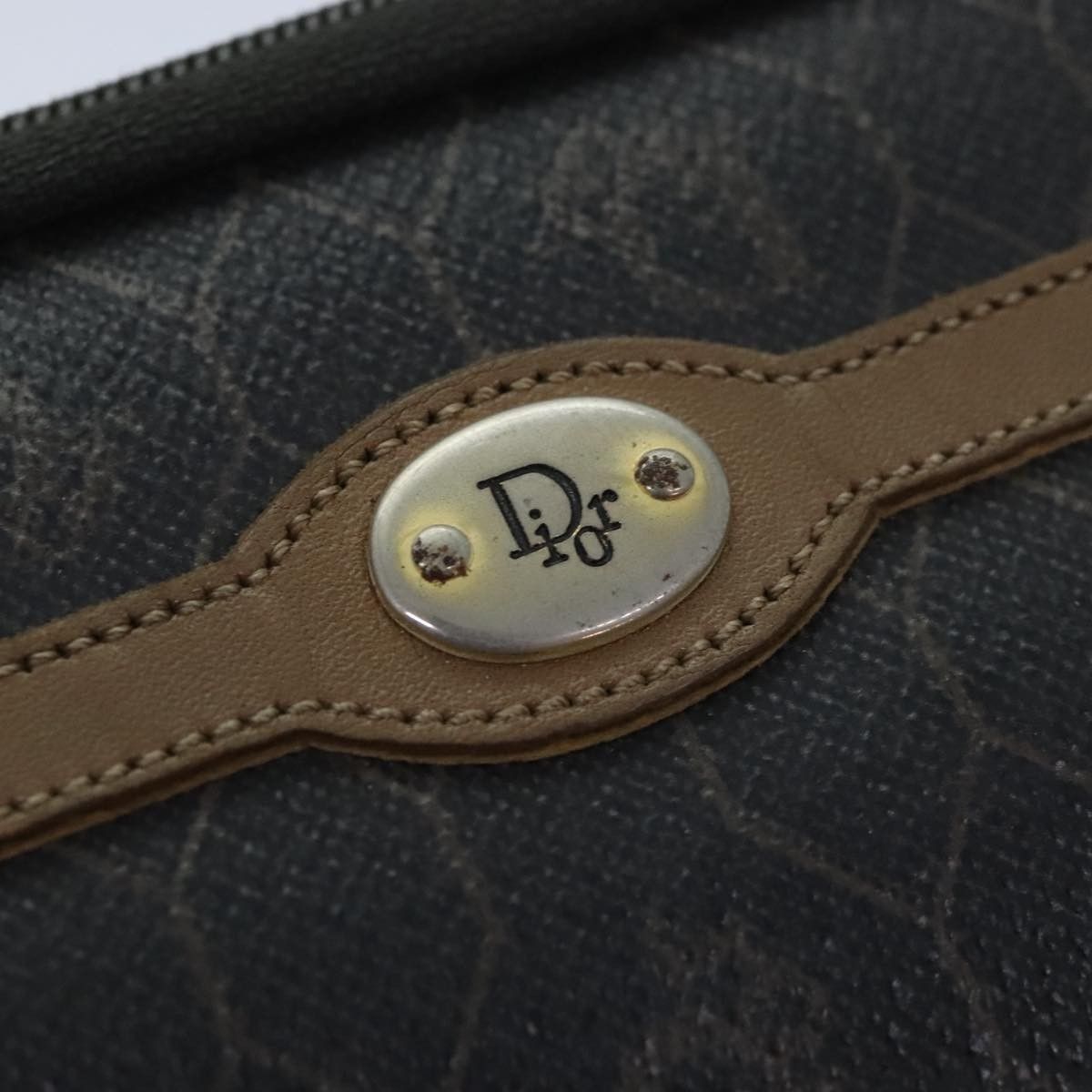 Dior Christian Dior Vintage Honeycomb Zip Canvas and Leather Size ONE SIZE - 12 Thumbnail