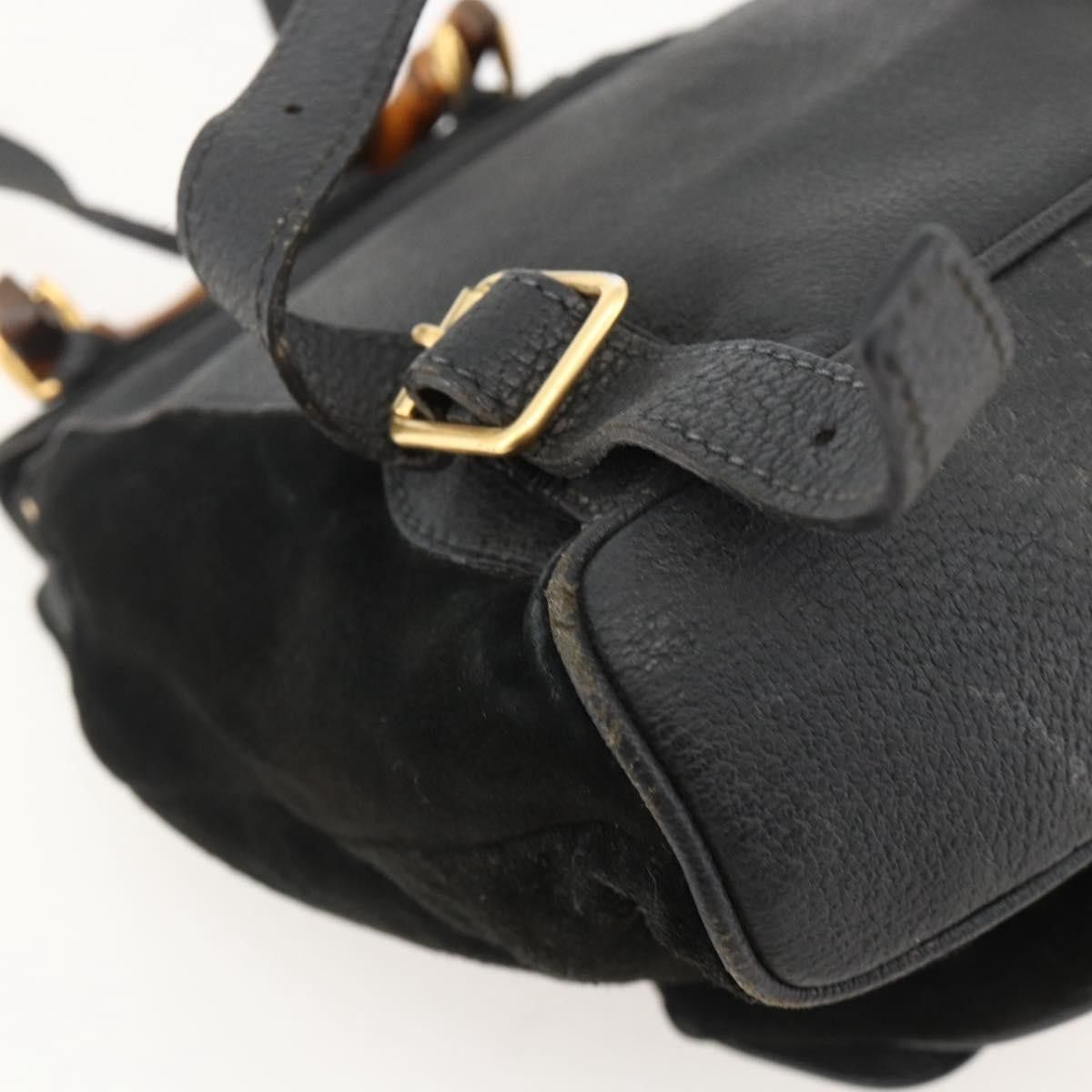 Gucci Gucci Gucci bamboo backpack daim Size ONE SIZE - 12 Thumbnail