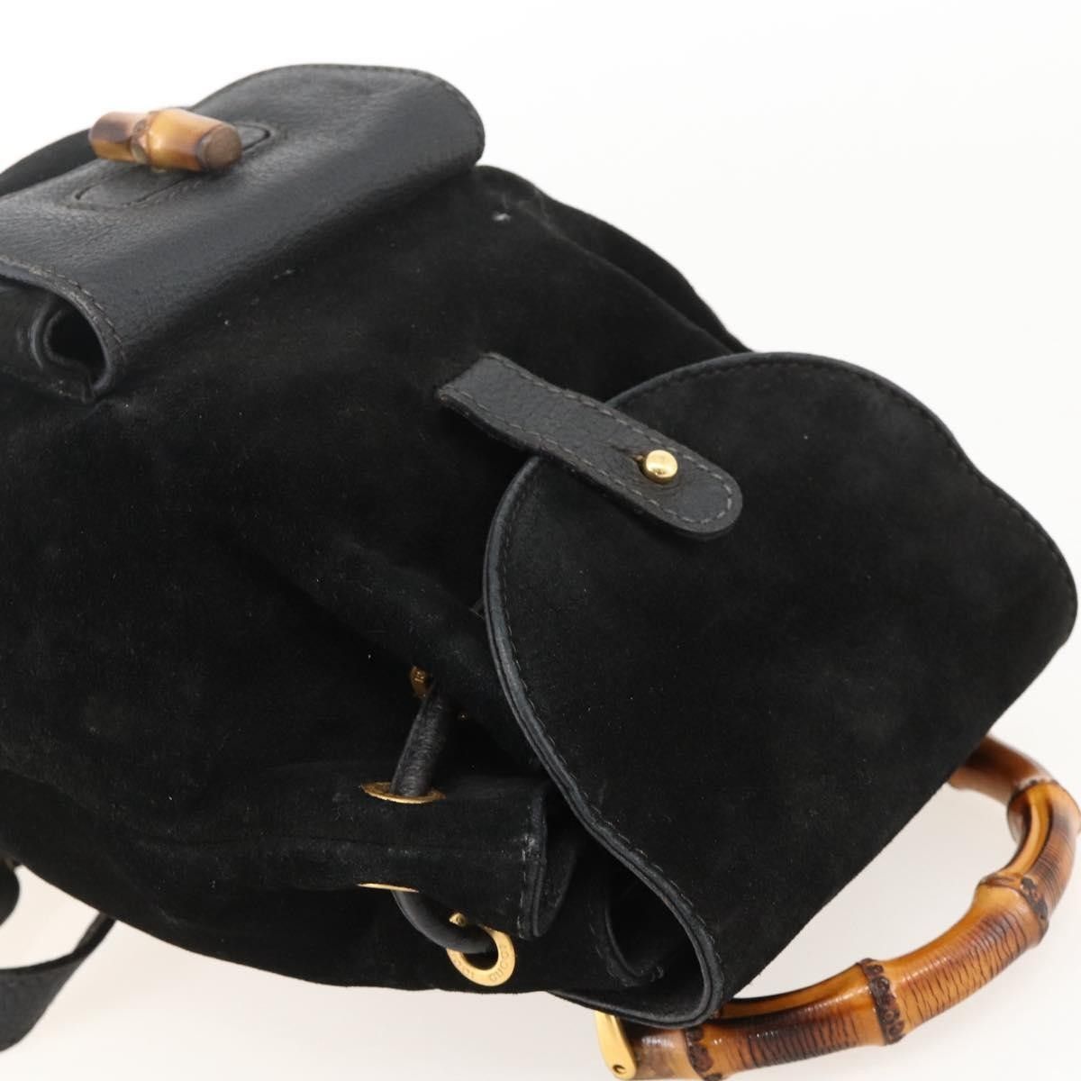 Gucci Gucci Gucci bamboo backpack daim Size ONE SIZE - 14 Thumbnail