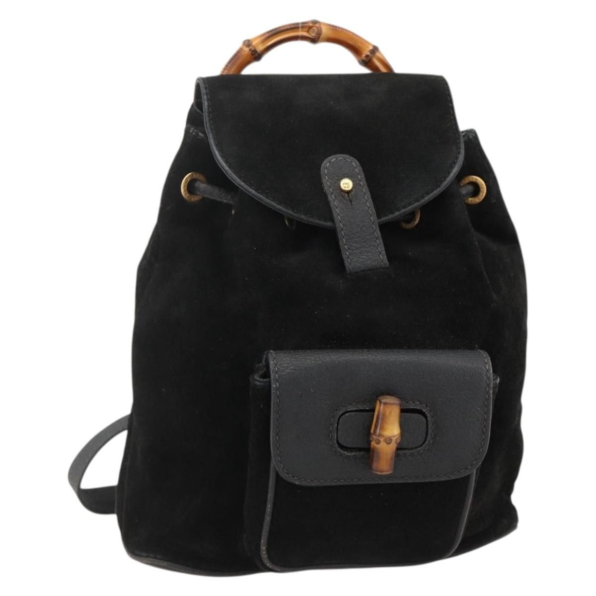 Gucci Gucci Gucci bamboo backpack daim Size ONE SIZE - 16 Thumbnail