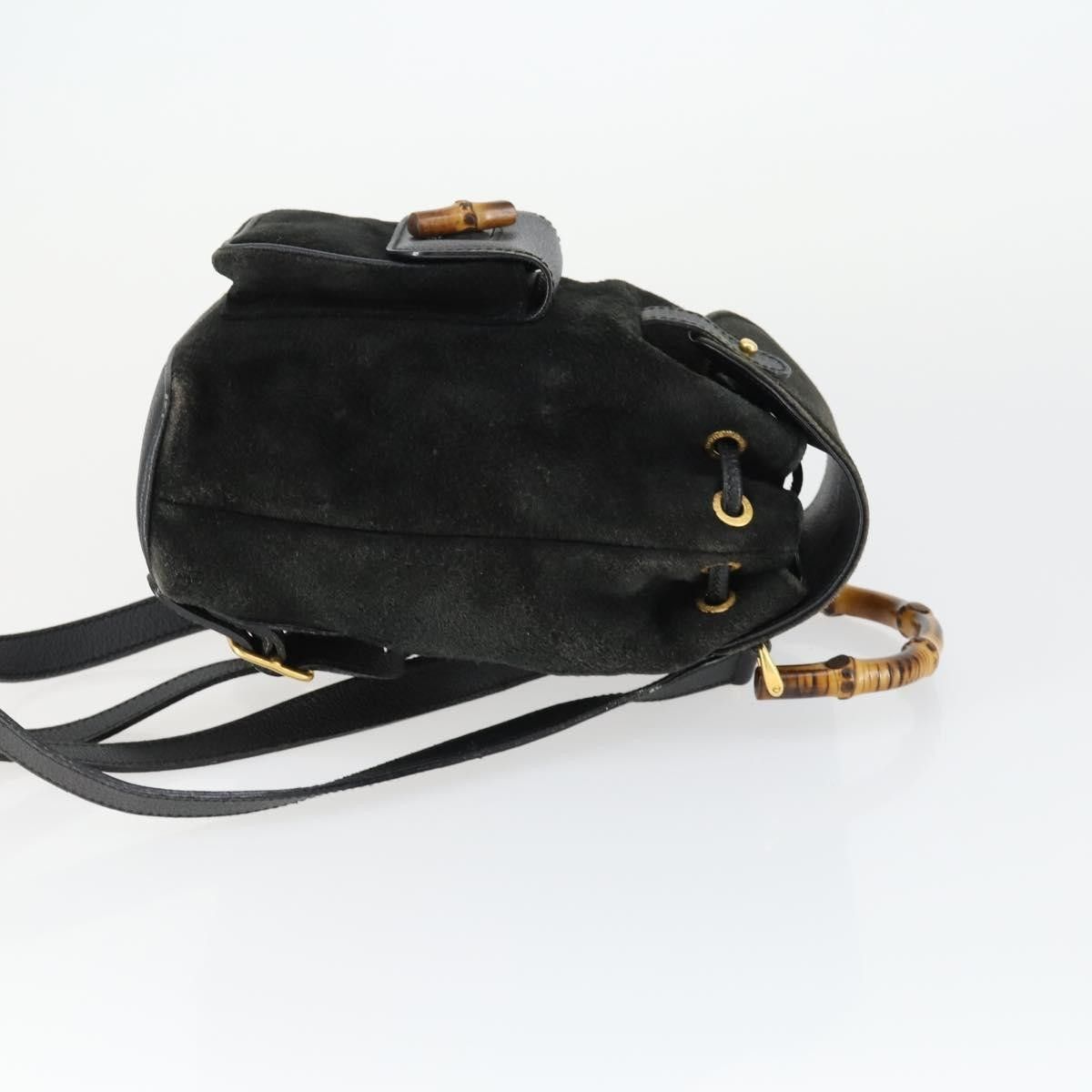 Gucci Gucci Gucci bamboo backpack daim Size ONE SIZE - 3 Thumbnail