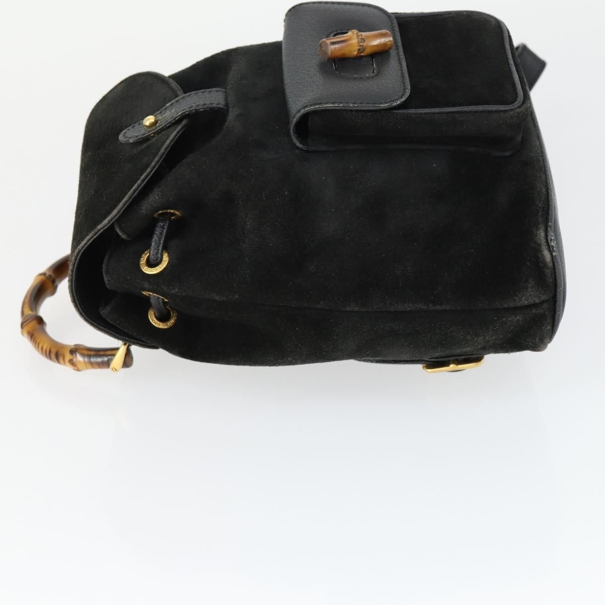 Gucci Gucci Gucci bamboo backpack daim Size ONE SIZE - 4 Thumbnail