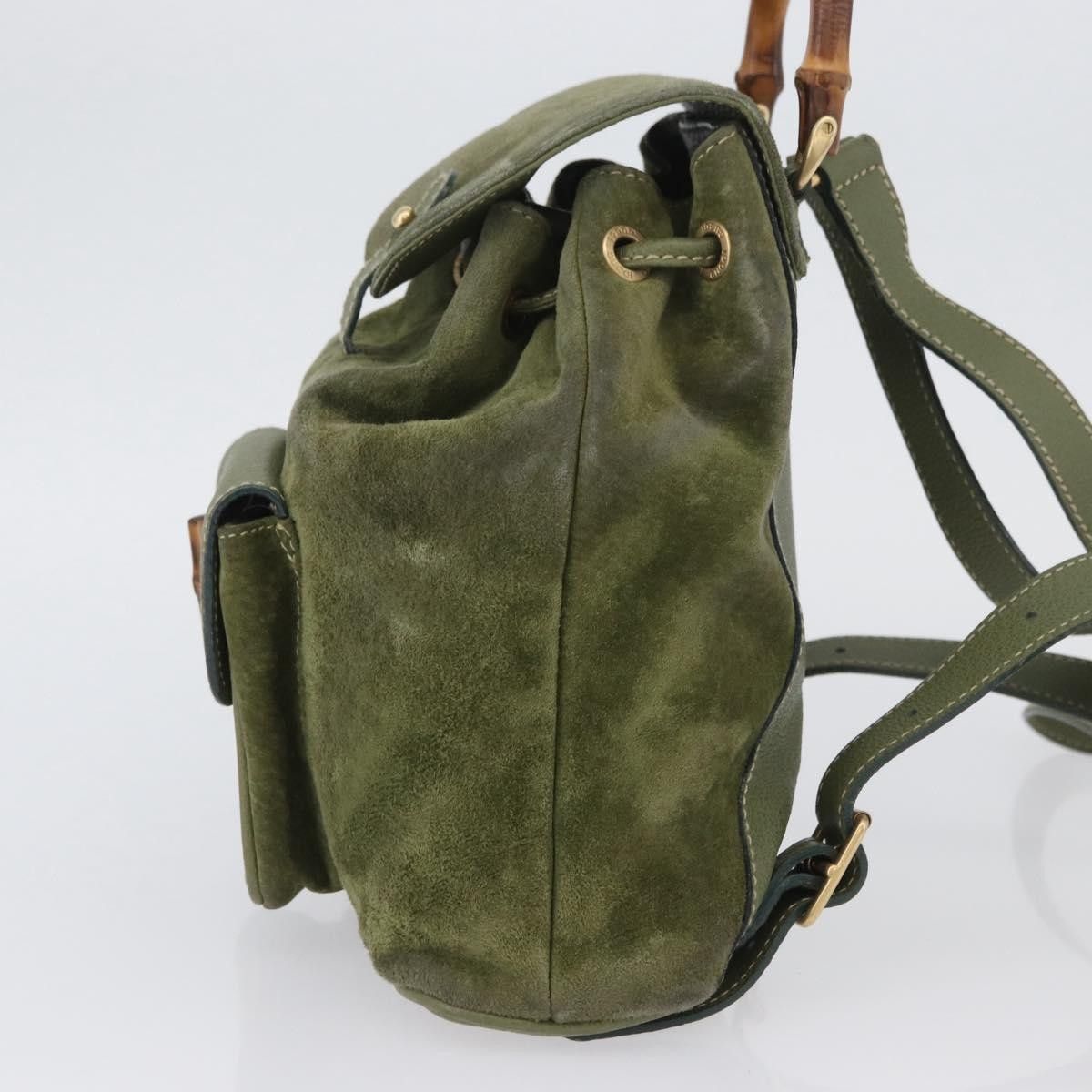 Gucci Gucci Gucci bamboo backpack daim Size ONE SIZE - 3 Thumbnail