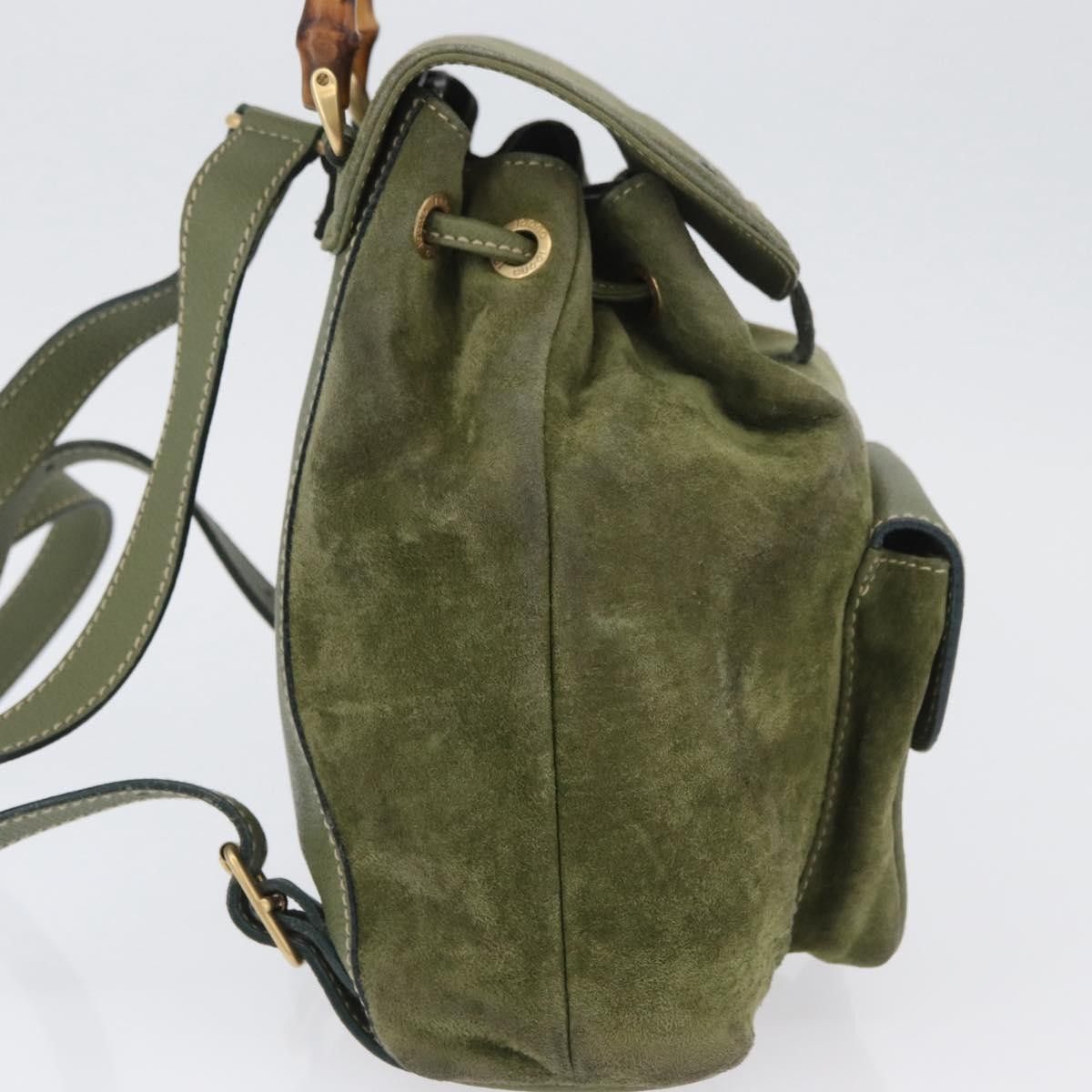 Gucci Gucci Gucci bamboo backpack daim Size ONE SIZE - 4 Thumbnail