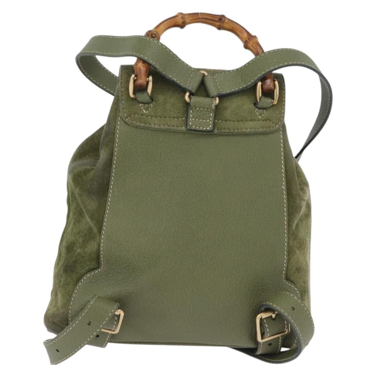 Gucci Gucci Gucci bamboo backpack daim Size ONE SIZE - 2 Thumbnail