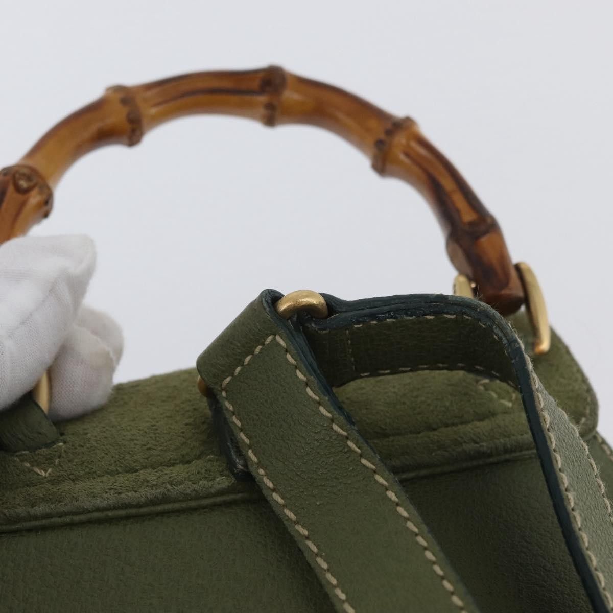 Gucci Gucci Gucci bamboo backpack daim Size ONE SIZE - 18 Thumbnail